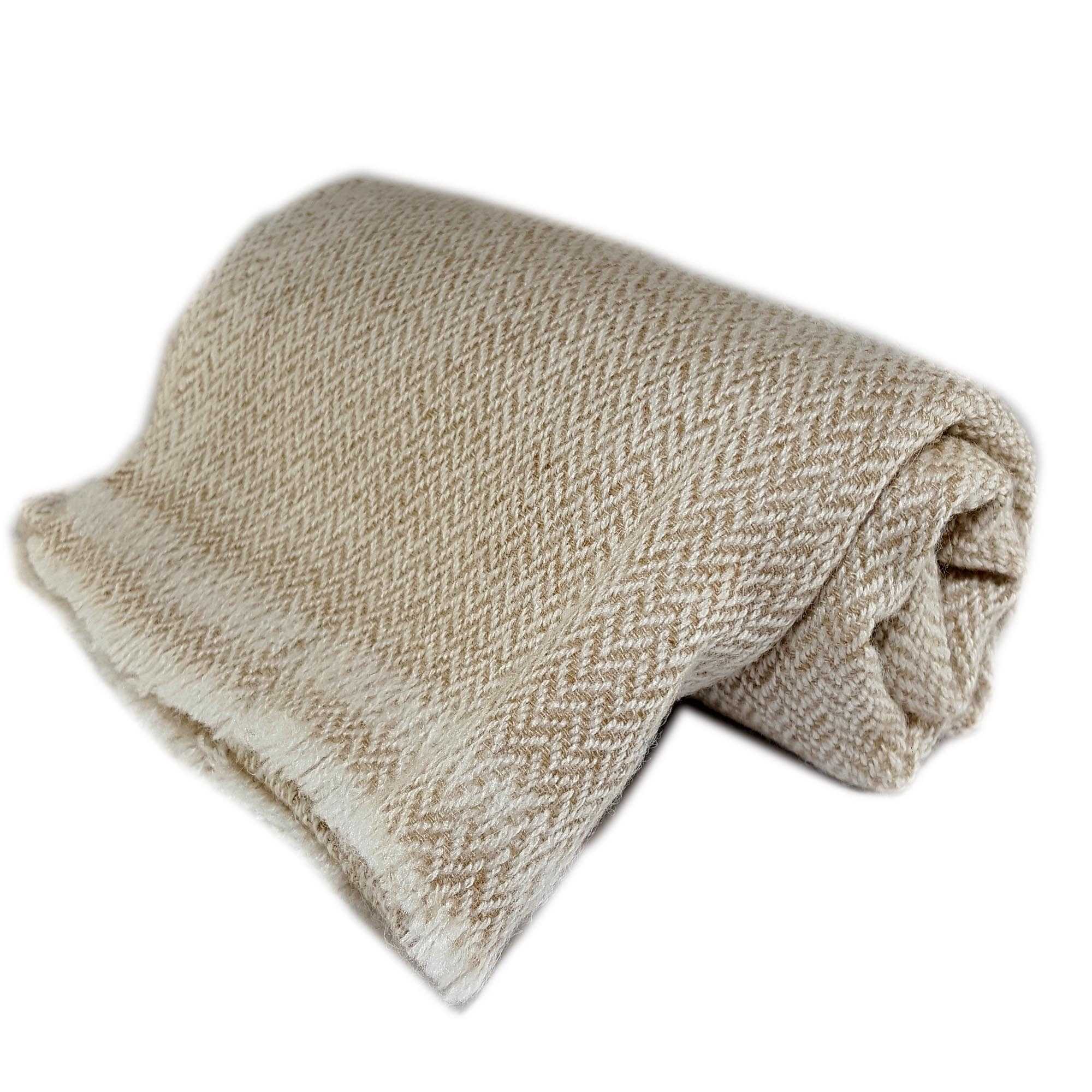 Pashmina Muffler, Thick Nepali Pashmina Shawl, Eight-ply Wool, Mix Pattern
