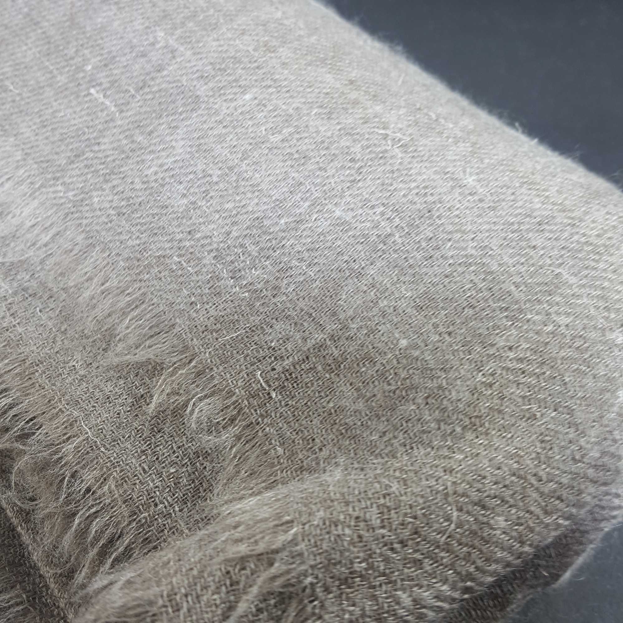 Ring Shawl hq, A Thin, Soft, And Light Shawl For All-weather Use, Two-ply Wool, Real Pashmina Wool, Natural Color