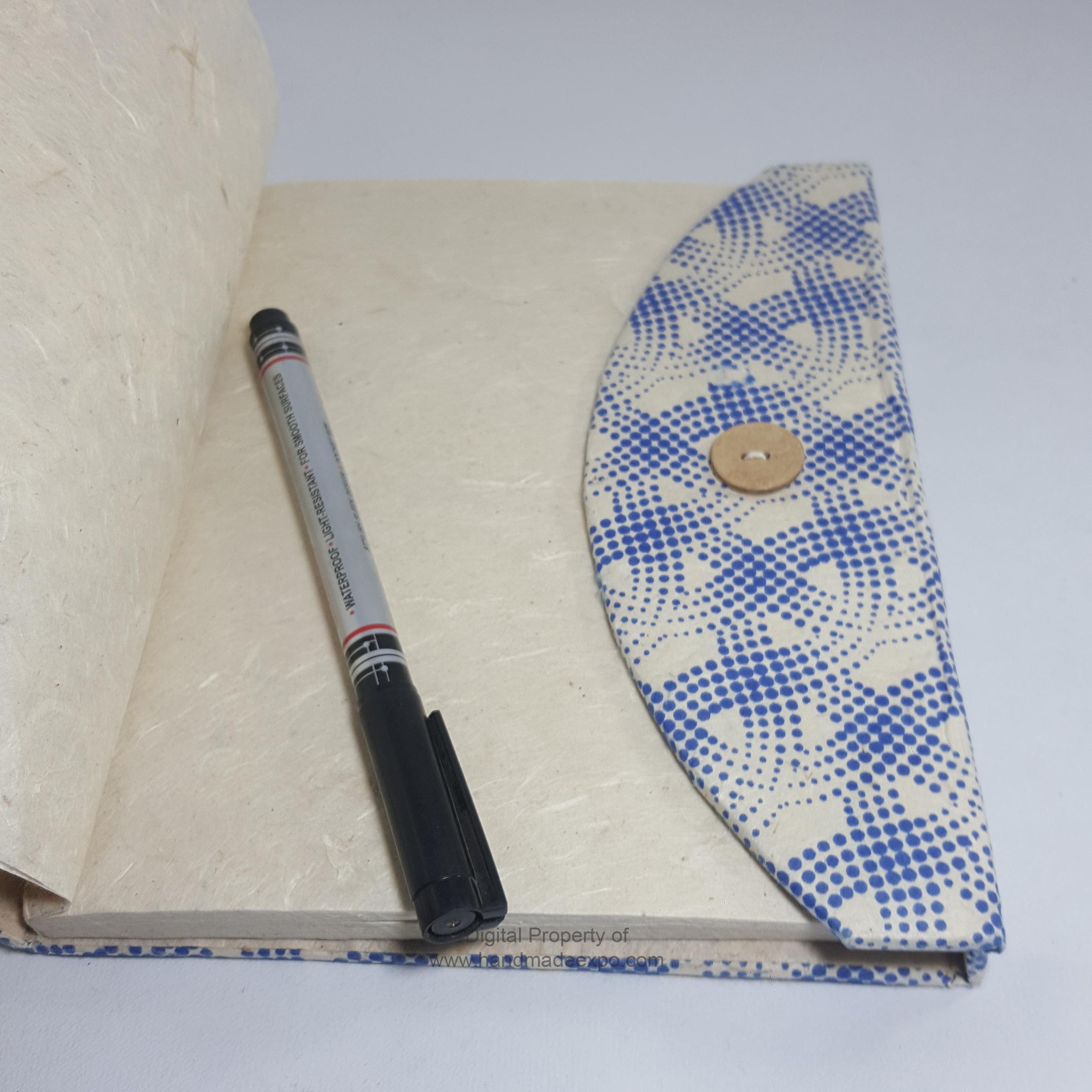 Folding Sun Design, Lokta Paper medium Notebook, 45 Pages, screen Print