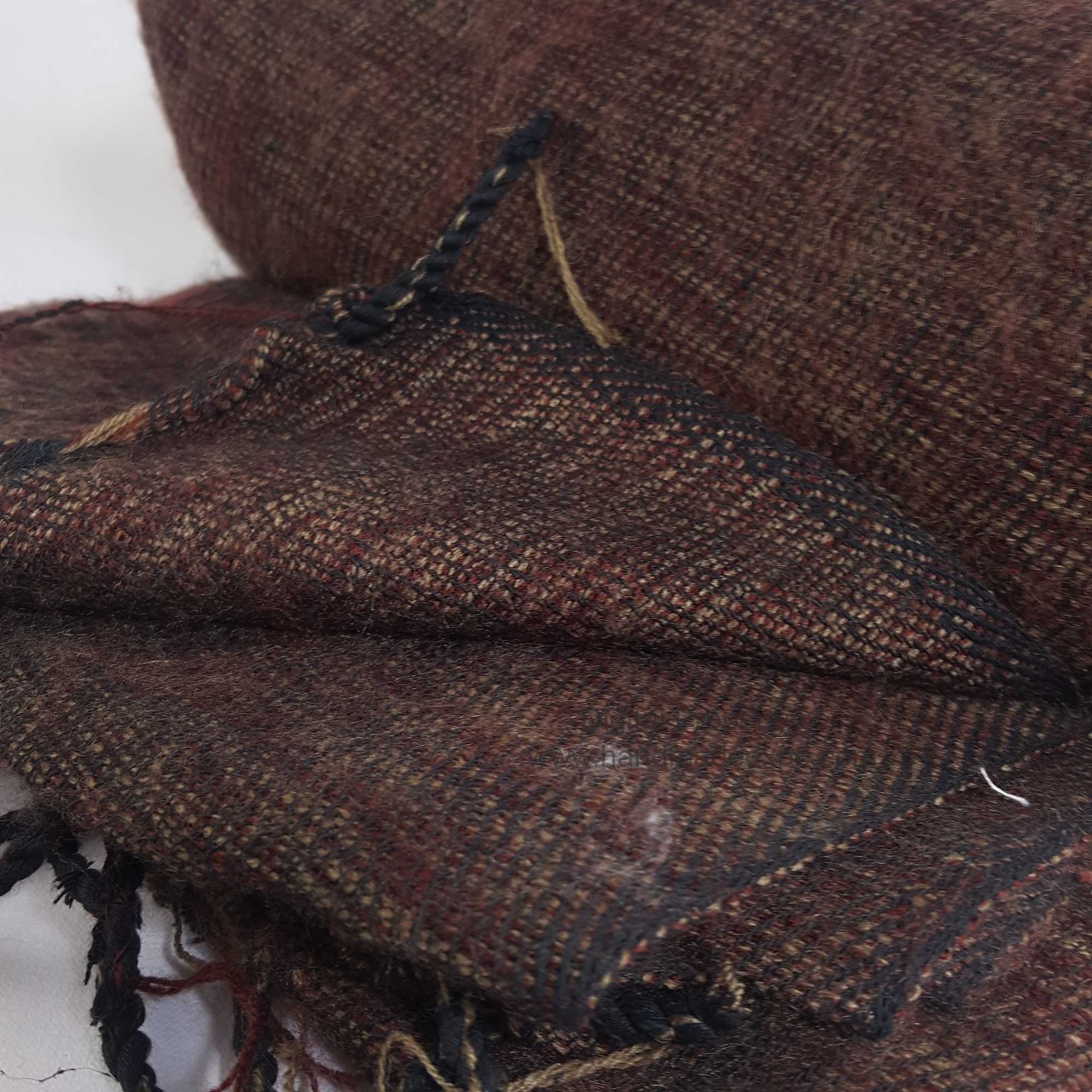 Yak Wool Shawl, Nepali Acrylic Hand Loom Shawl, brown