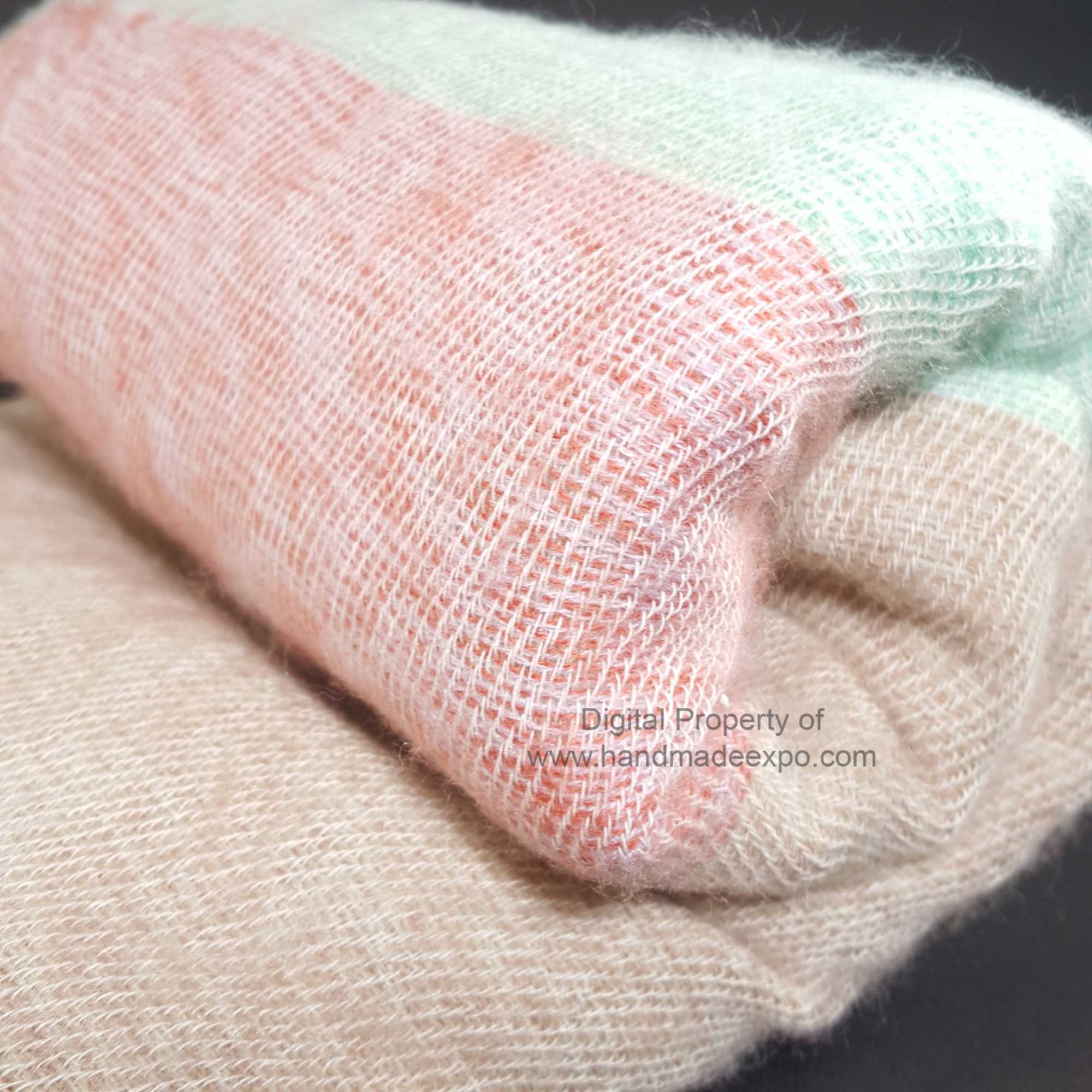Yak Wool Shawl, Nepali Acrylic Hand Loom Shawl, strip V8