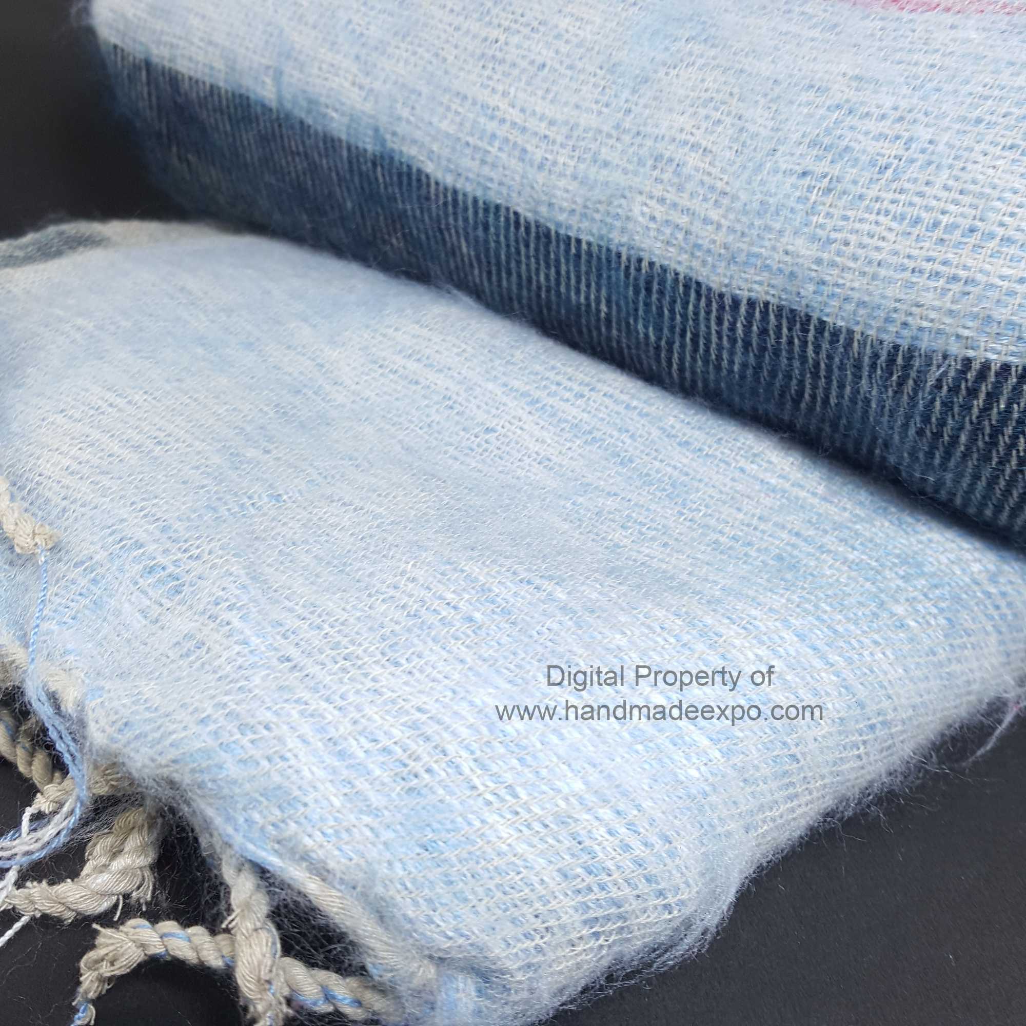 Yak Wool Shawl, Nepali Acrylic Hand Loom Shawl, strip V6