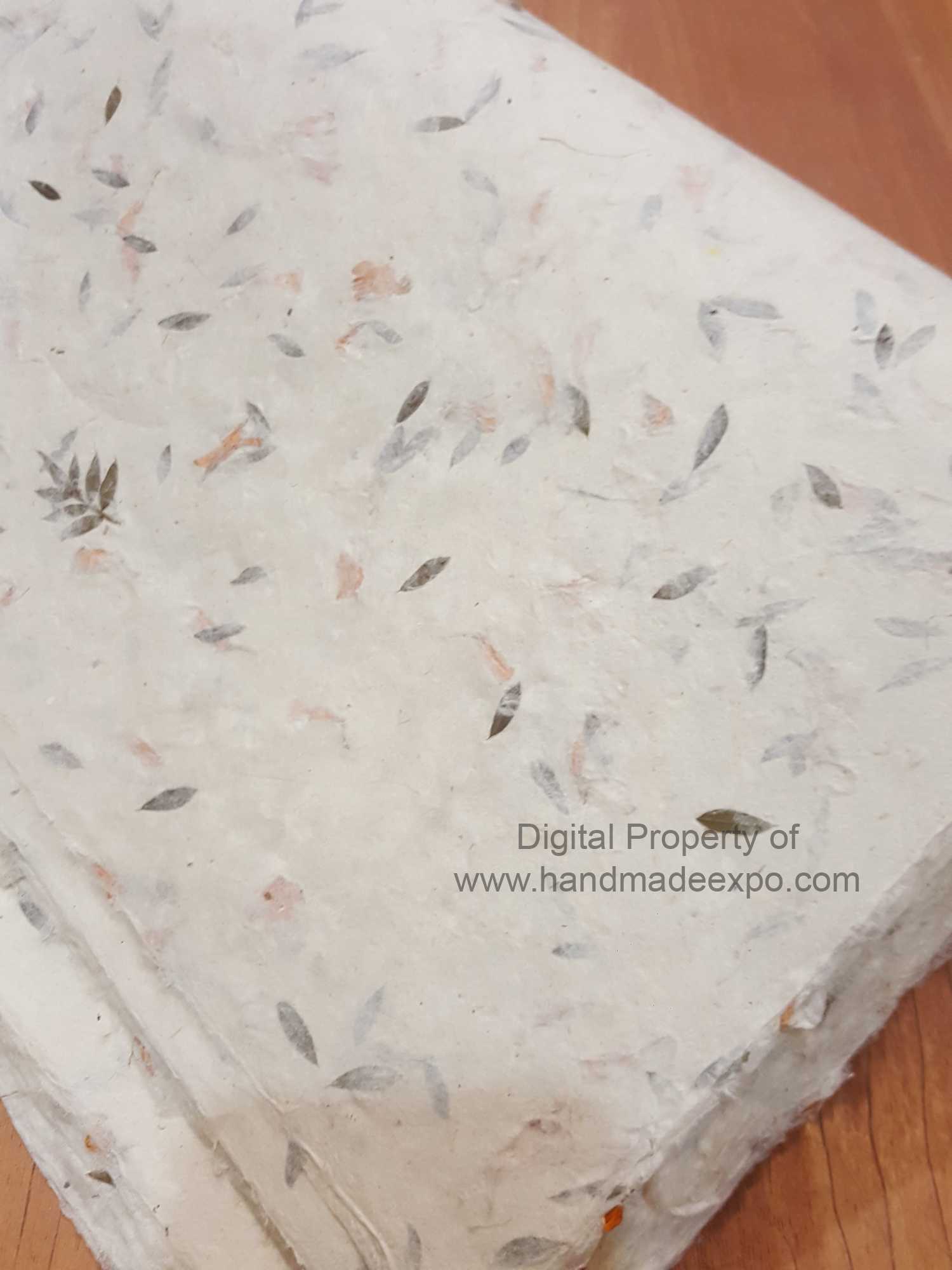 Nepali Lokta Wrapping Paper, with Flowers Petals, V3