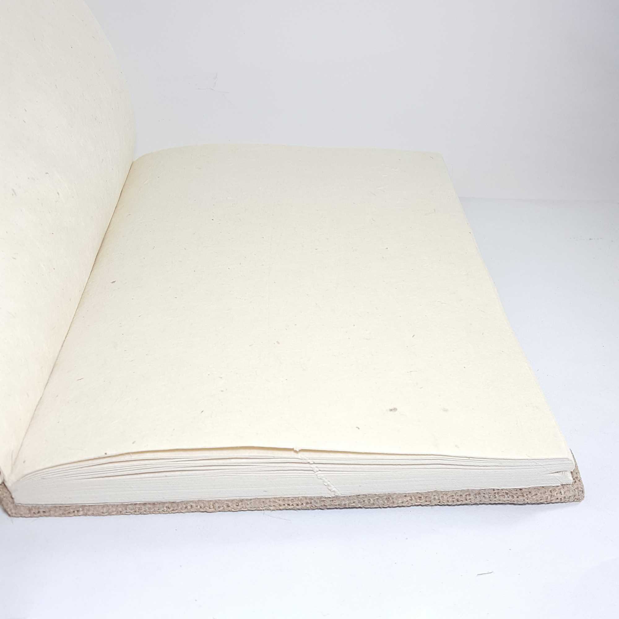 extra Large Lokta Paper Register Book, with Hemp Cover
