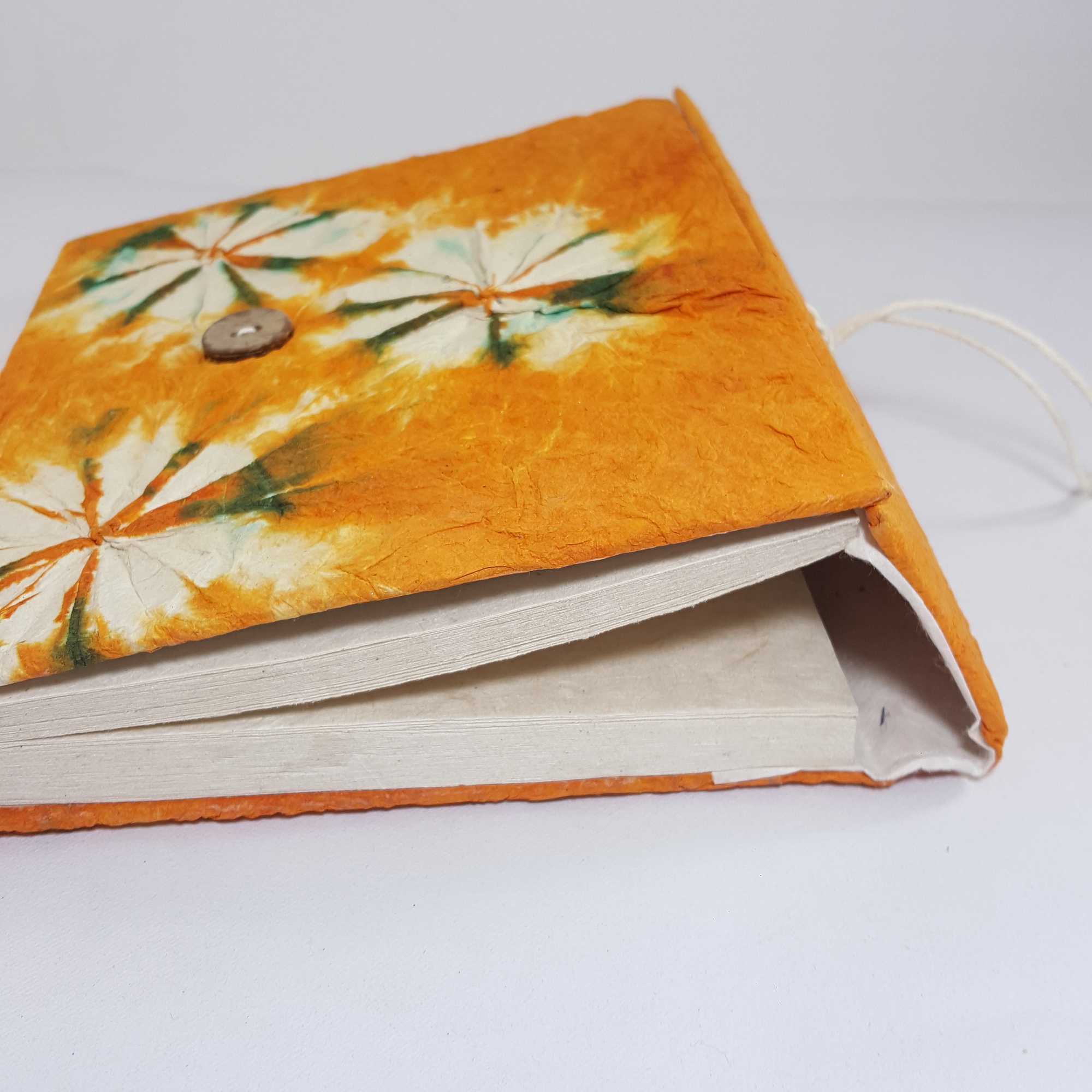 thick Lokta Paper Notebook 100 Pages, veggie Dye