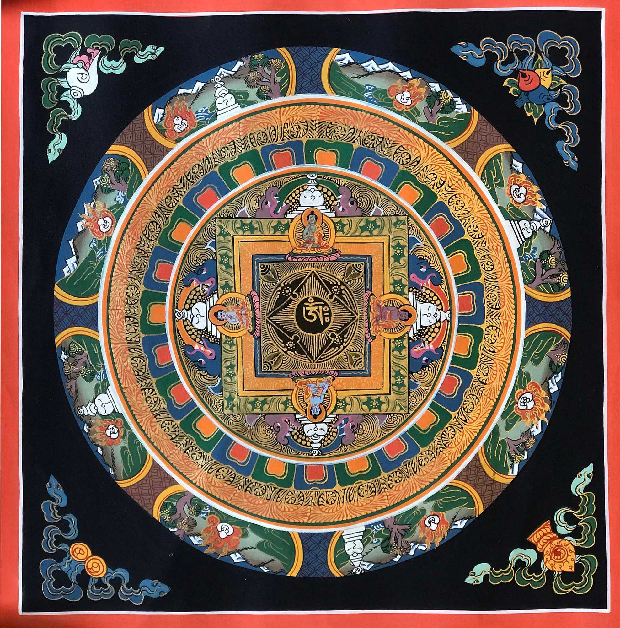 Tibetan Square Mandala <span Style=