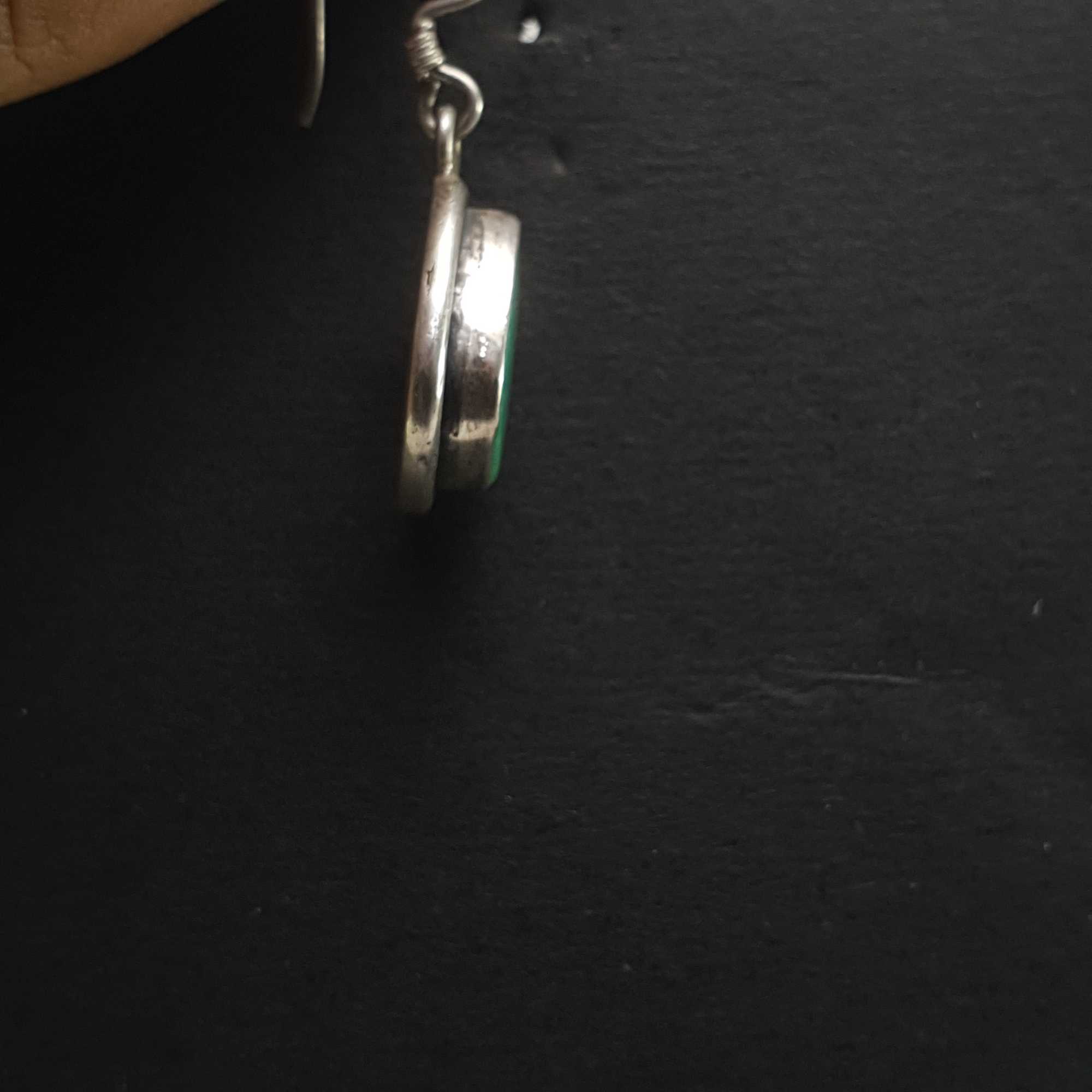 Old Tibetan Turquoise Earrings pair
