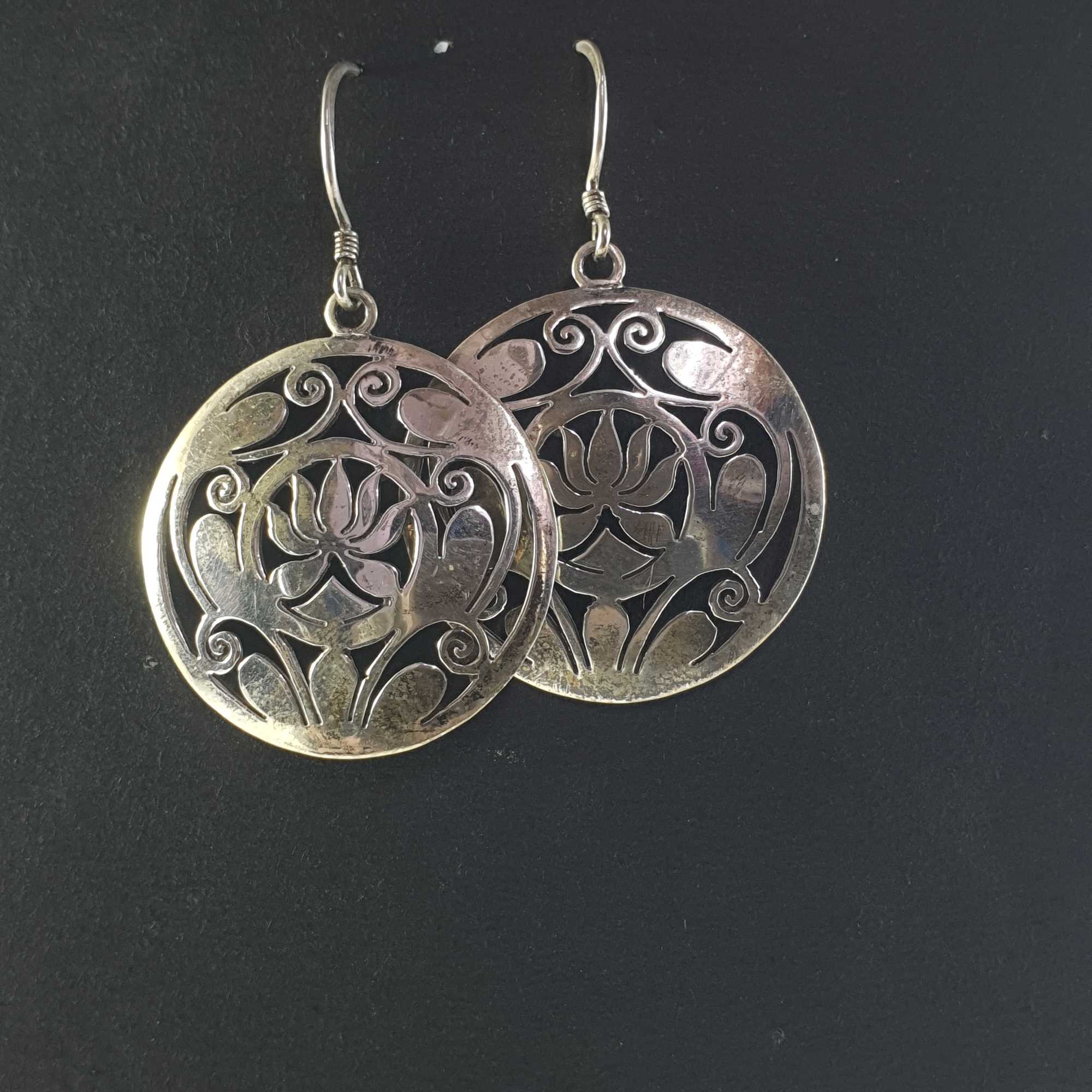 Silver Earrings With