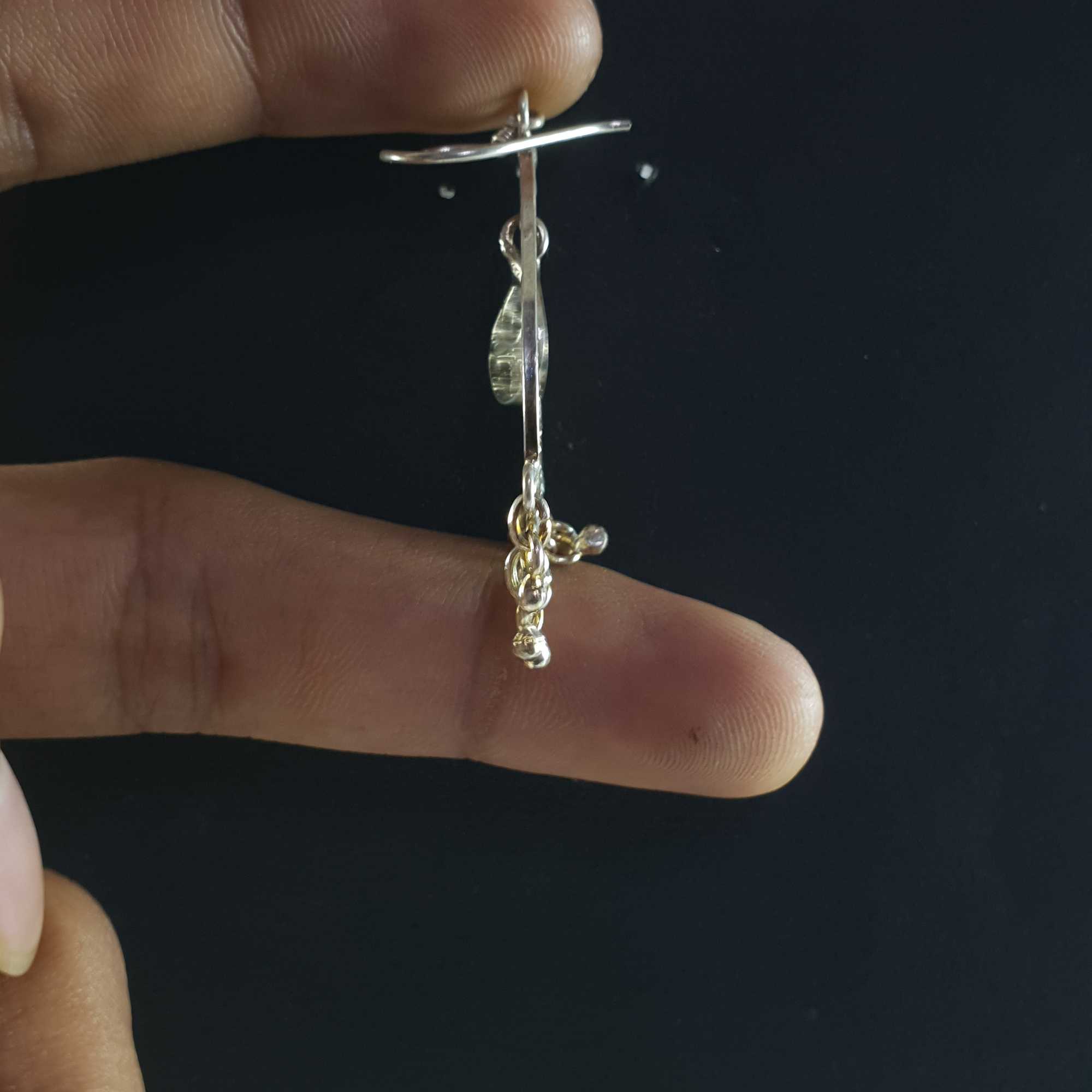 Silver Earrings With