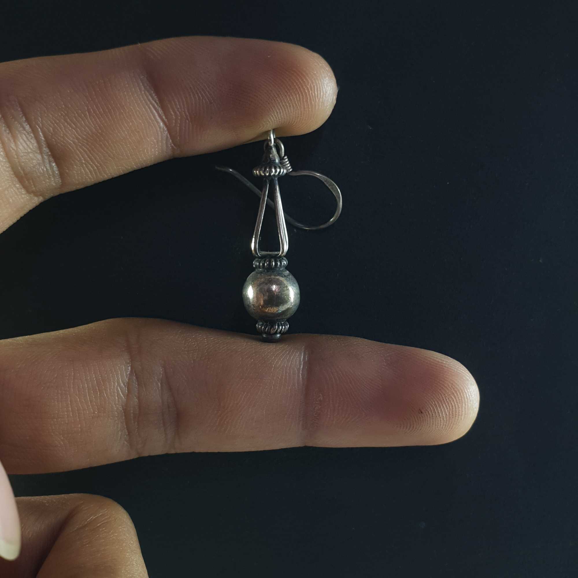 Silver Earrings With