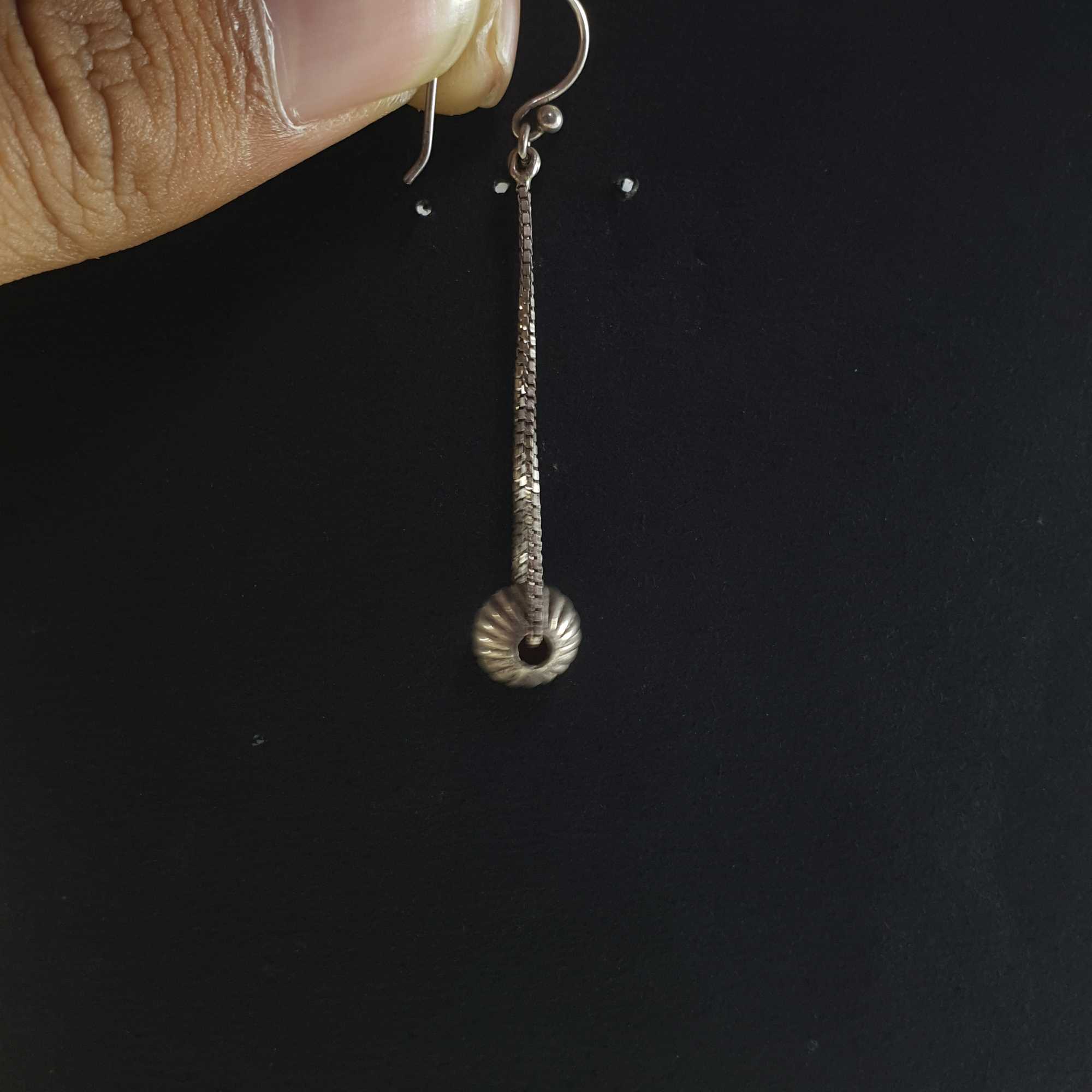 Silver Earrings With
