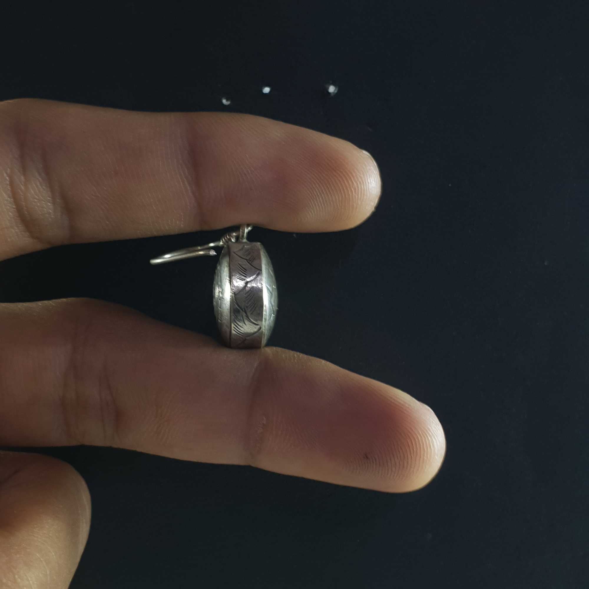Silver Earrings With