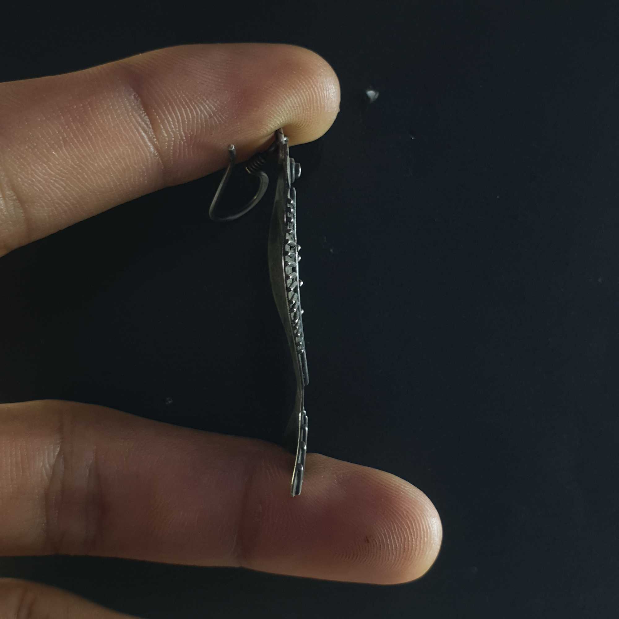 Silver Earrings With
