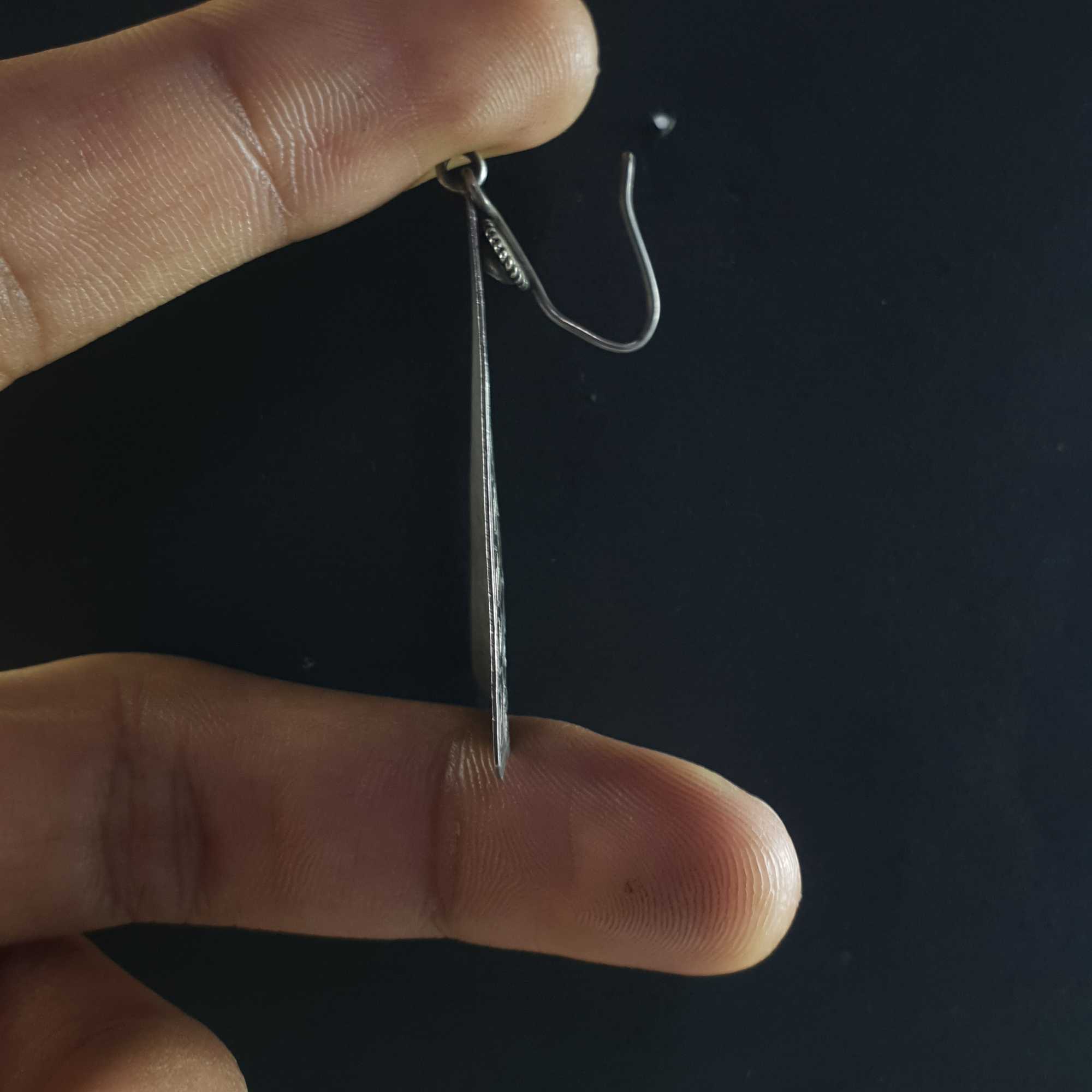 Silver Earrings With