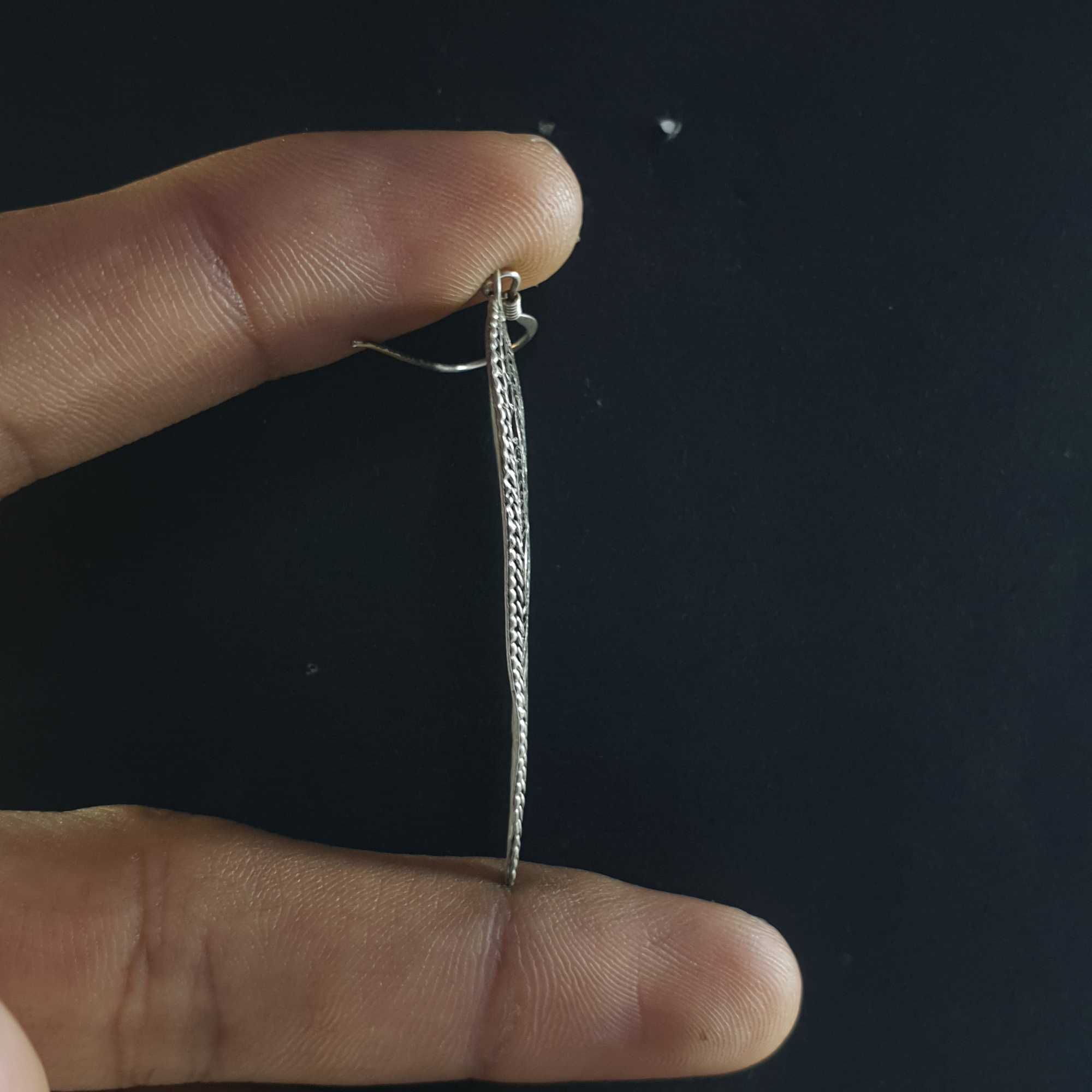 Silver Earrings With