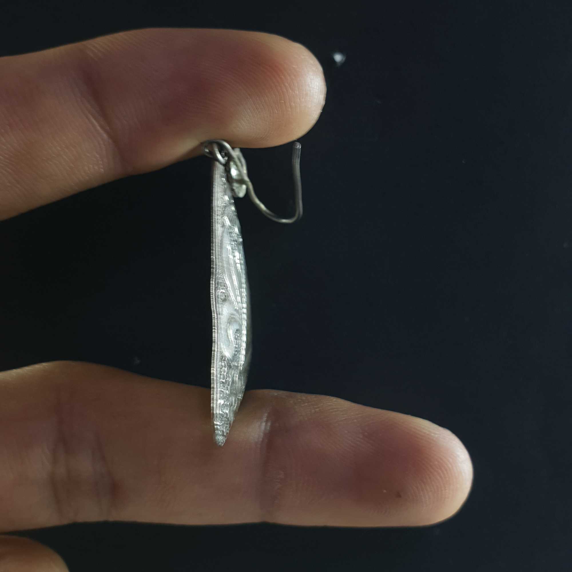 Silver Earrings With