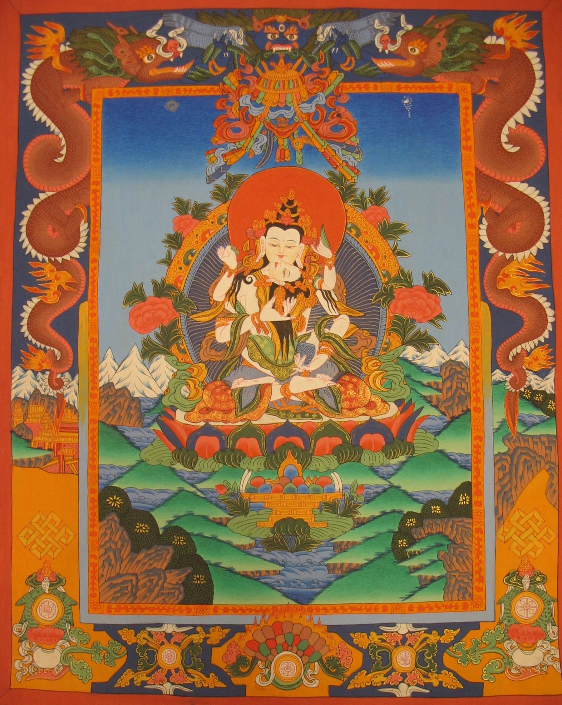 Tibetan Thangka <span Style=