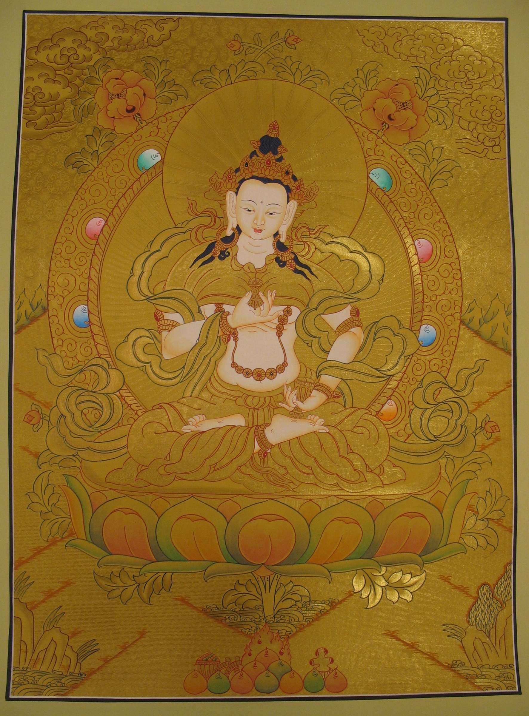 Tibetan Thangka <span Style=