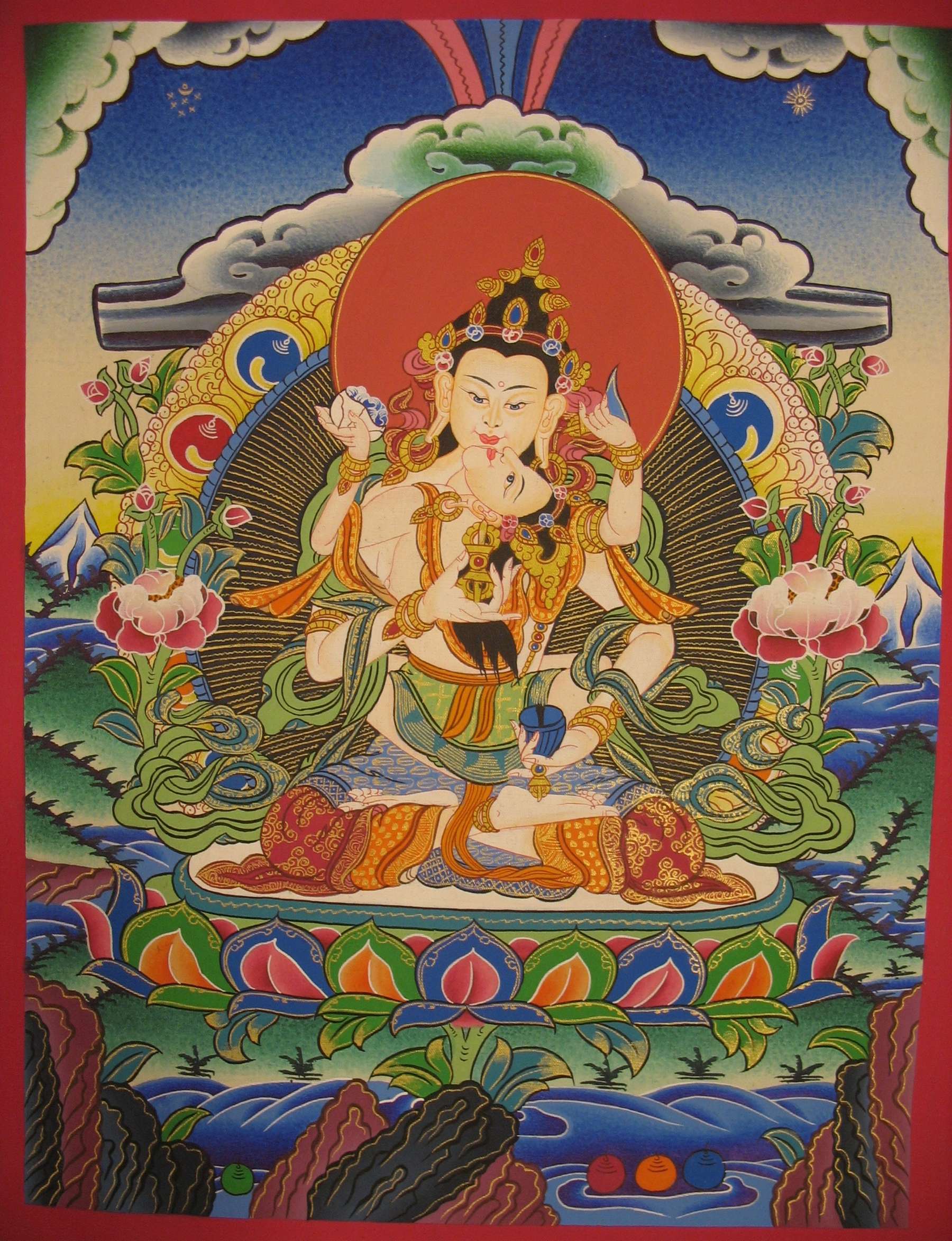 Tibetan Thangka <span Style=