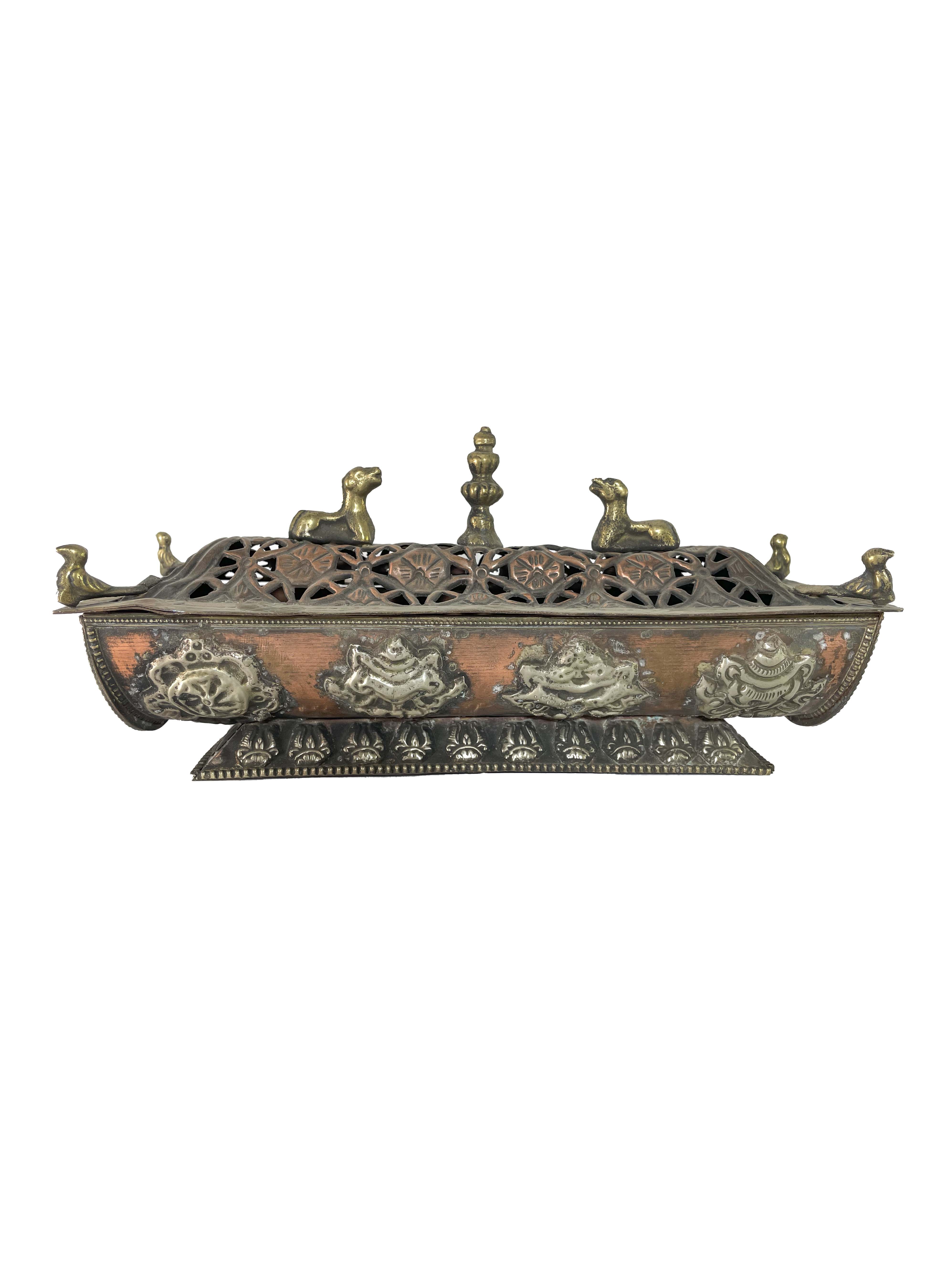 Hand Beaten Metal Incense Burner