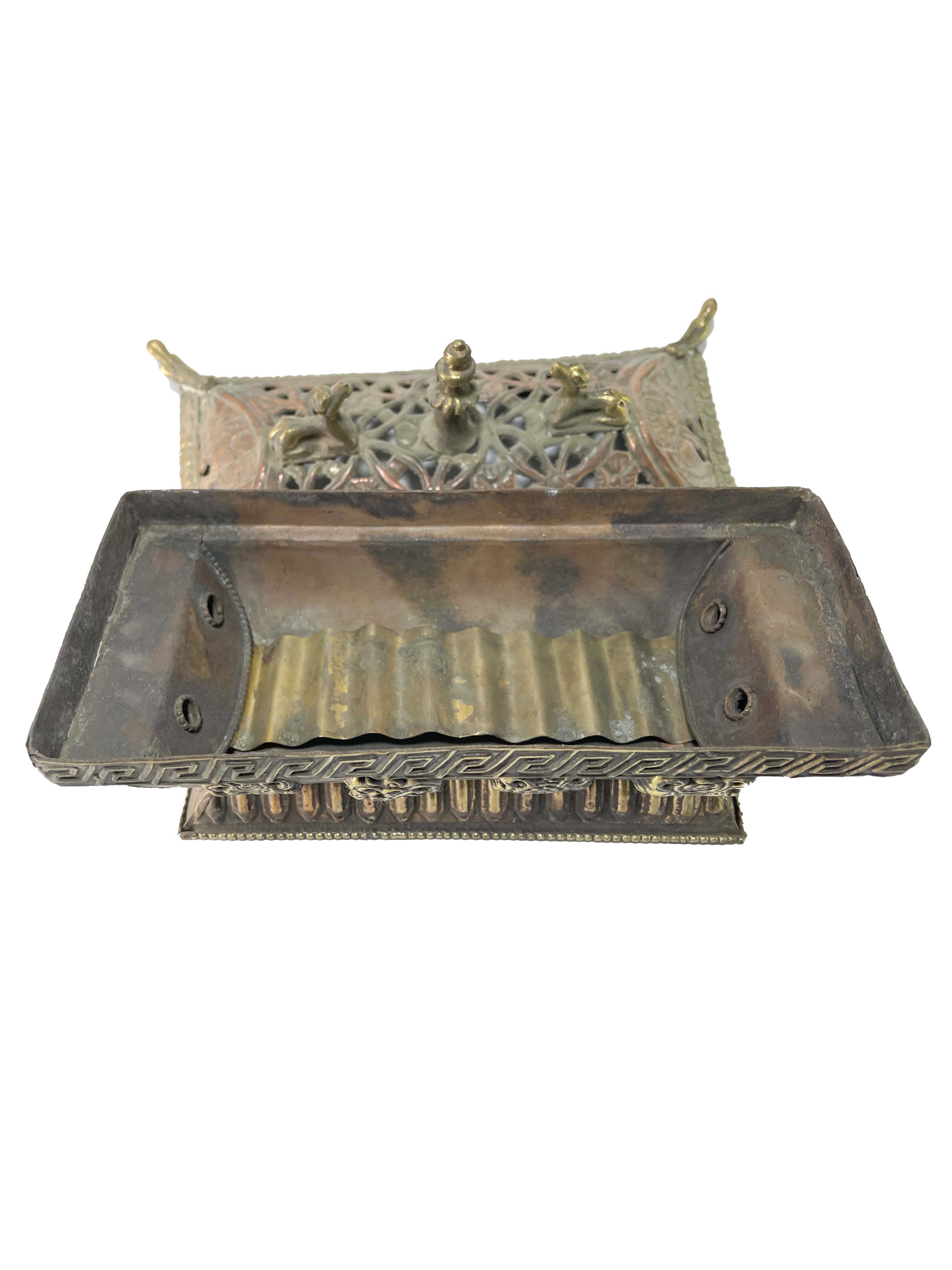 Hand Beaten Metal Incense Burner