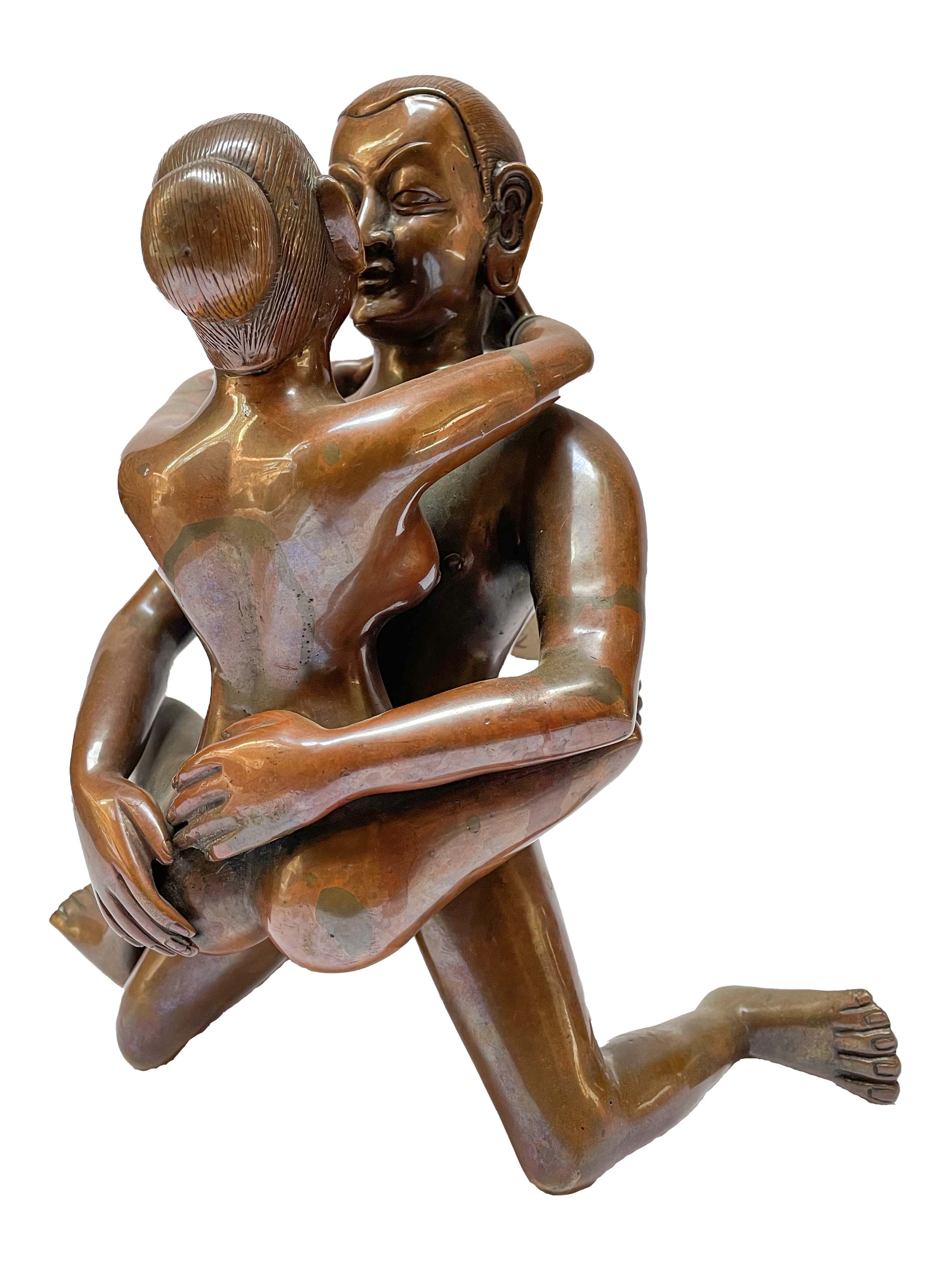 Nepali Handmade Statue Of Kamasutra, chocolate Oxidized