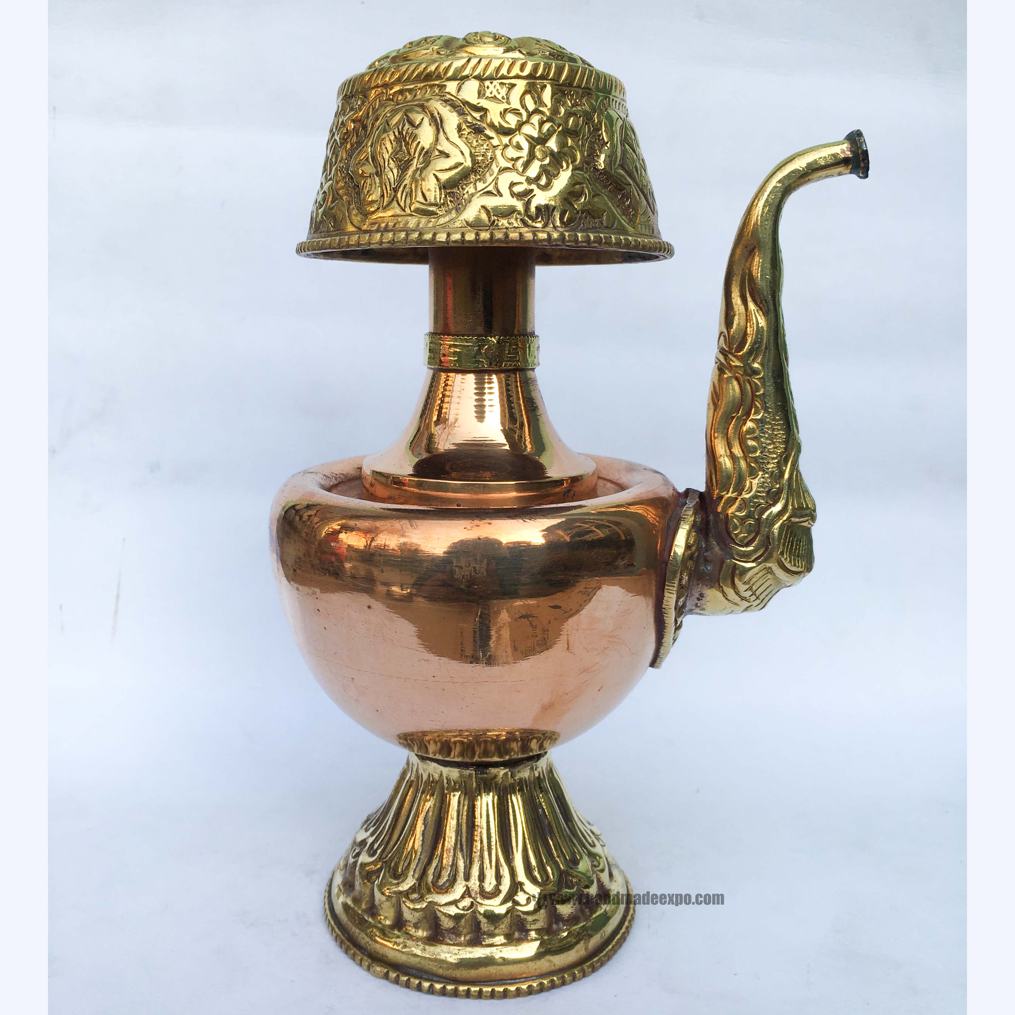 Metal bhumpa,water Pot Brass With Gold Plated