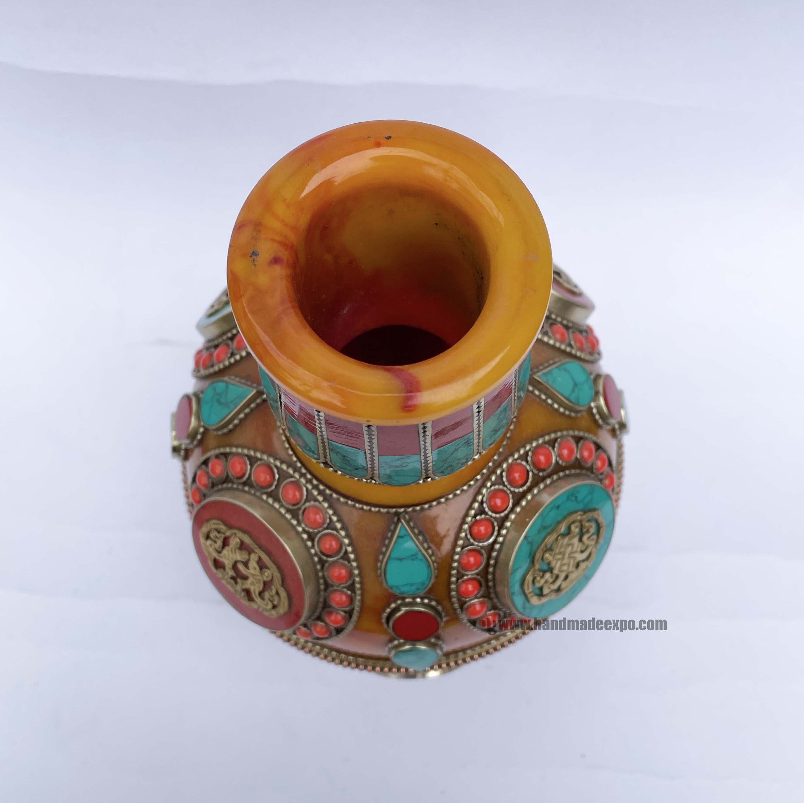 Imitation Amber Flower Vase <span Style=