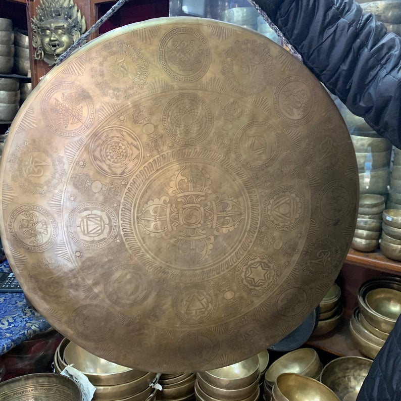 Handmade gong, Bronze Chau Gong, Tam-tam Gong, Symphonic Gong With mandala Etching