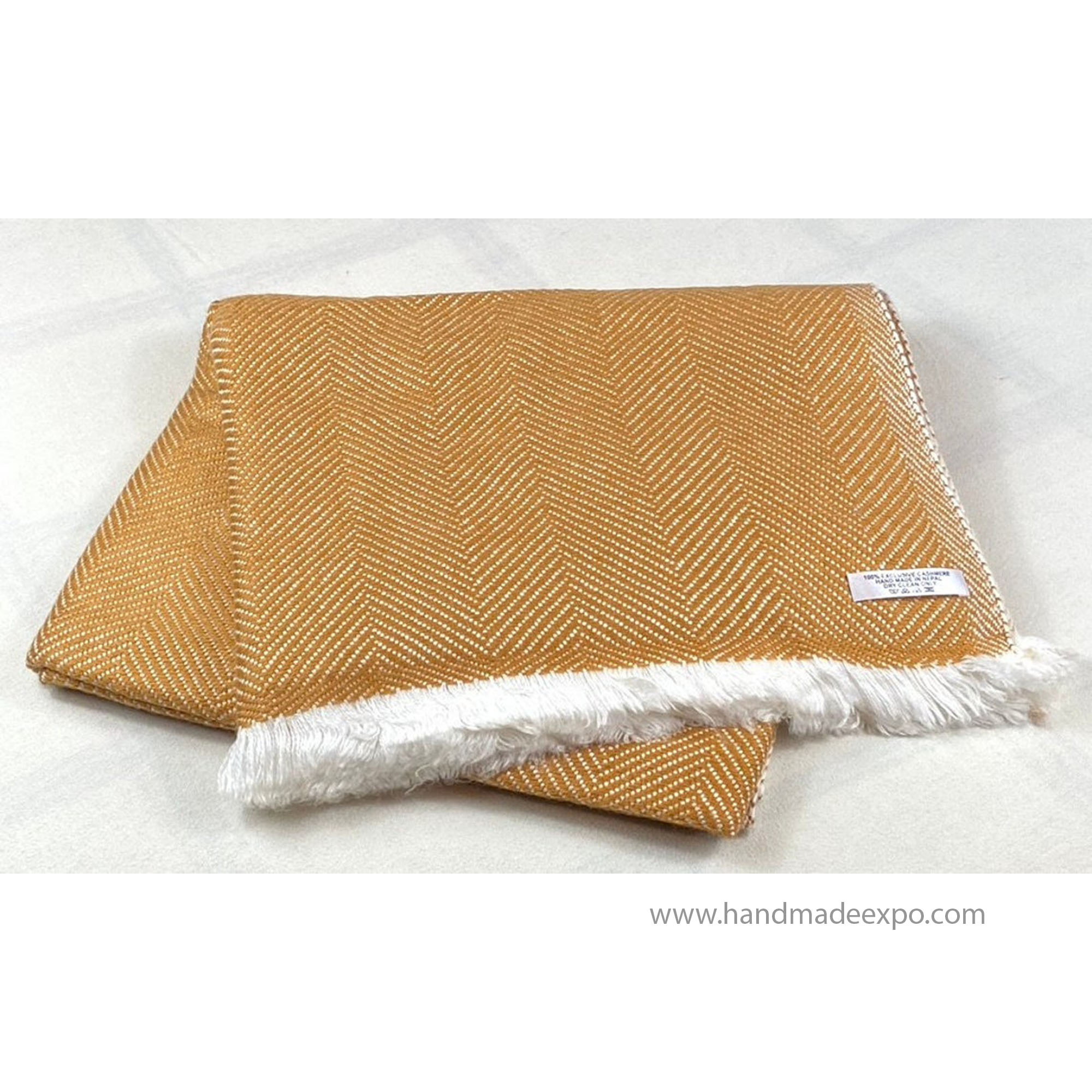 Pashmina Blanket, Thick Nepali Pashmina Shawl, Eight-ply Wool, Brown