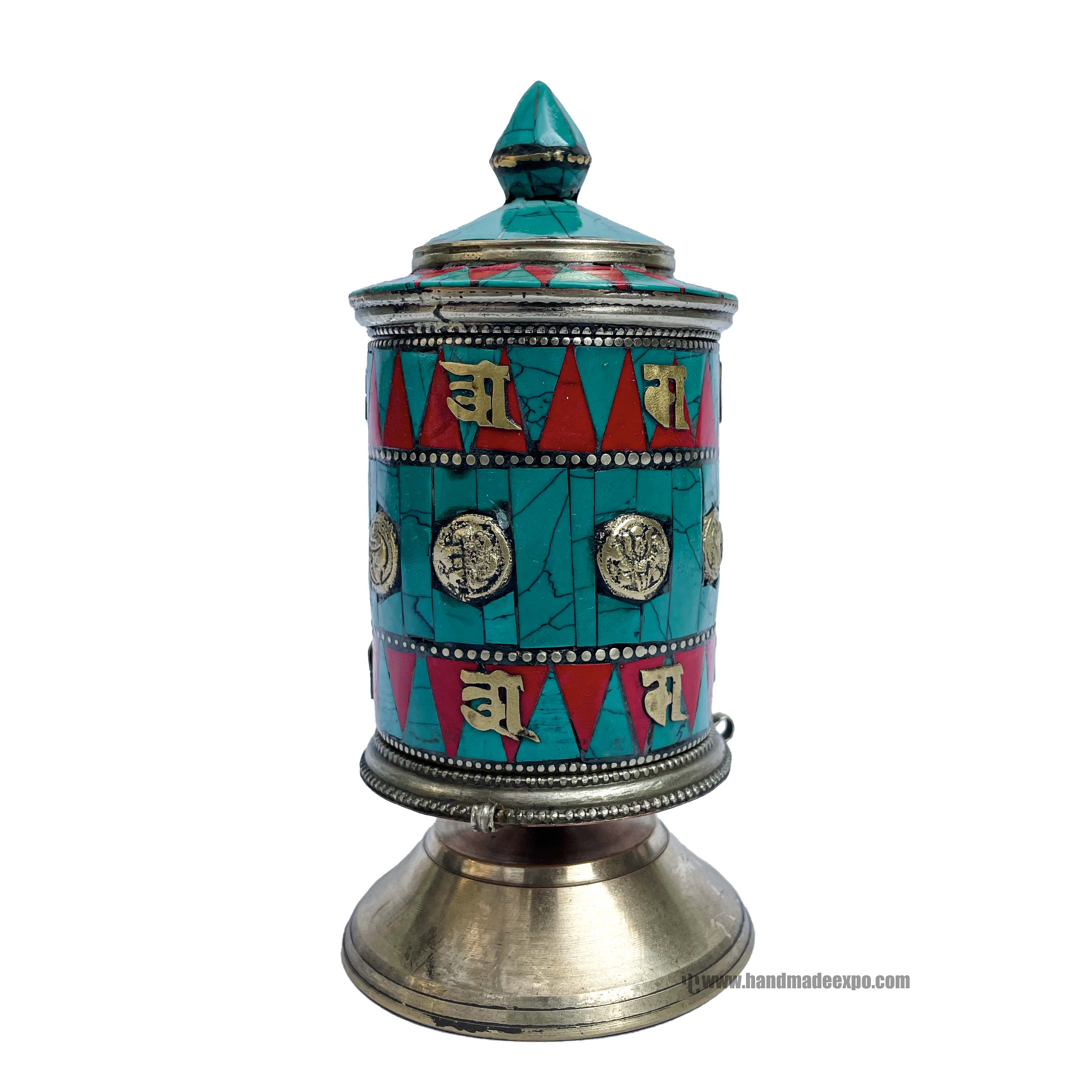 Table Prayer Wheel, With Mantra Inside,