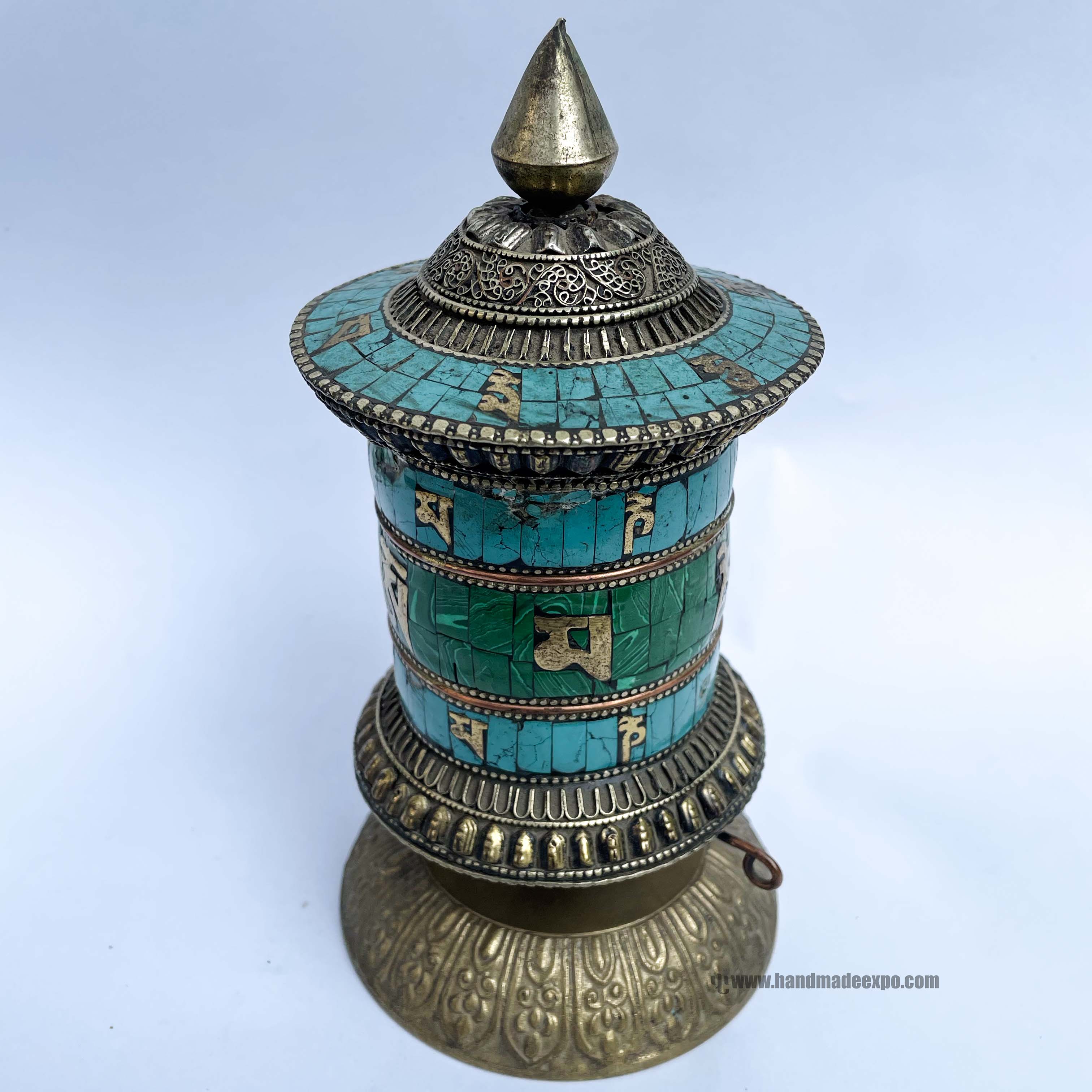 Table Prayer Wheel, With Mantra Inside,