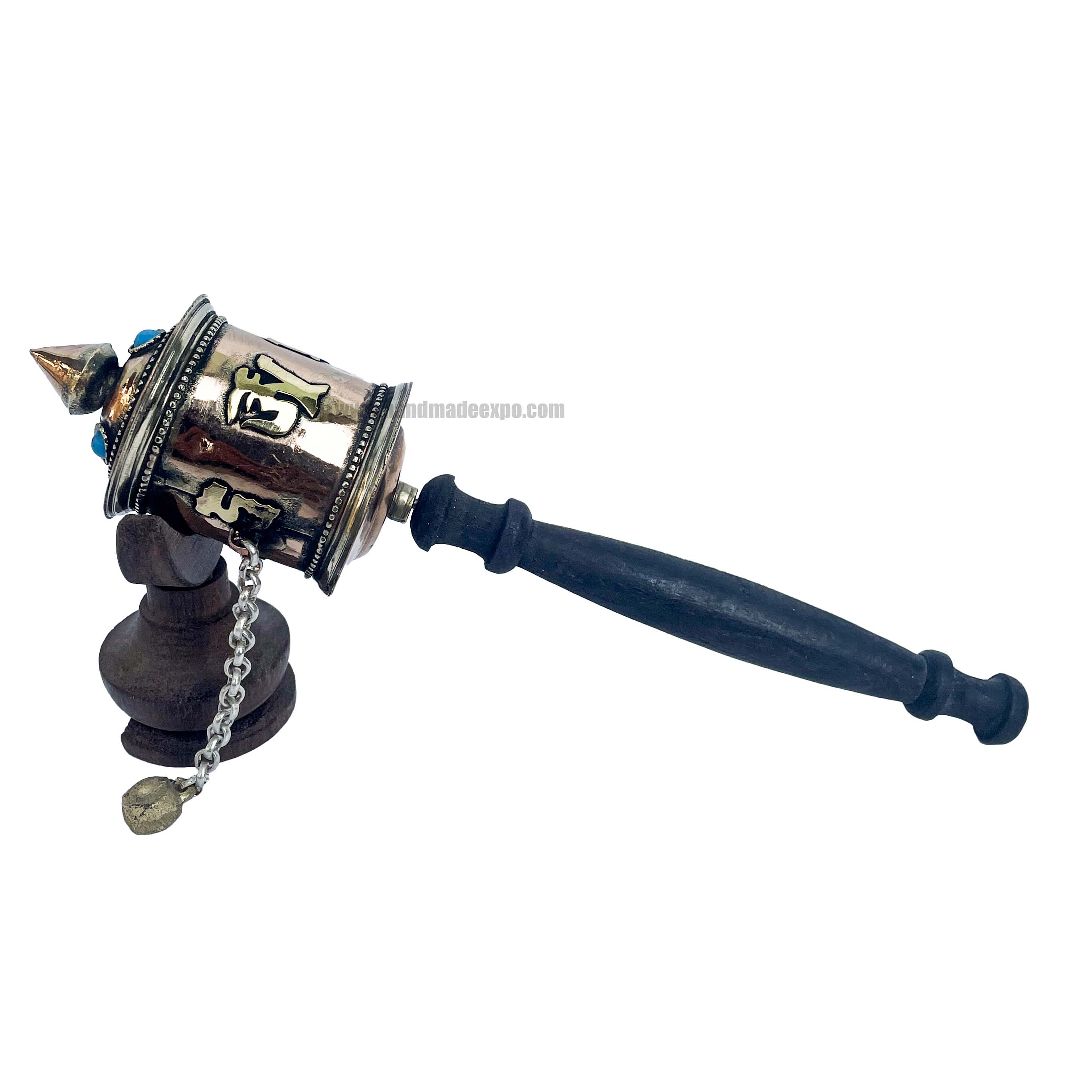 Brass Hand Held Prayer Wheel