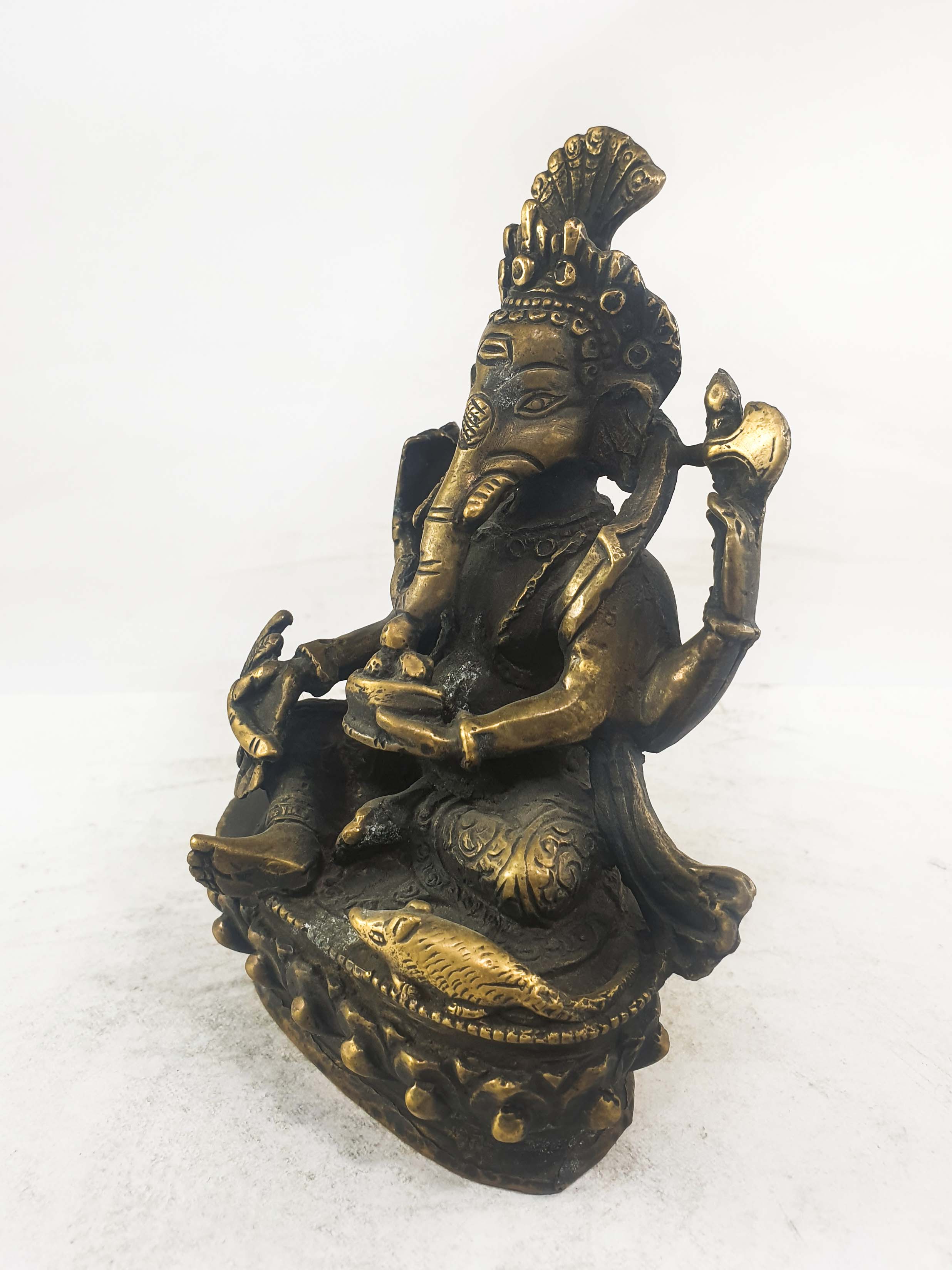 Buddhist Statues Of Ganesh, bronze Finishing