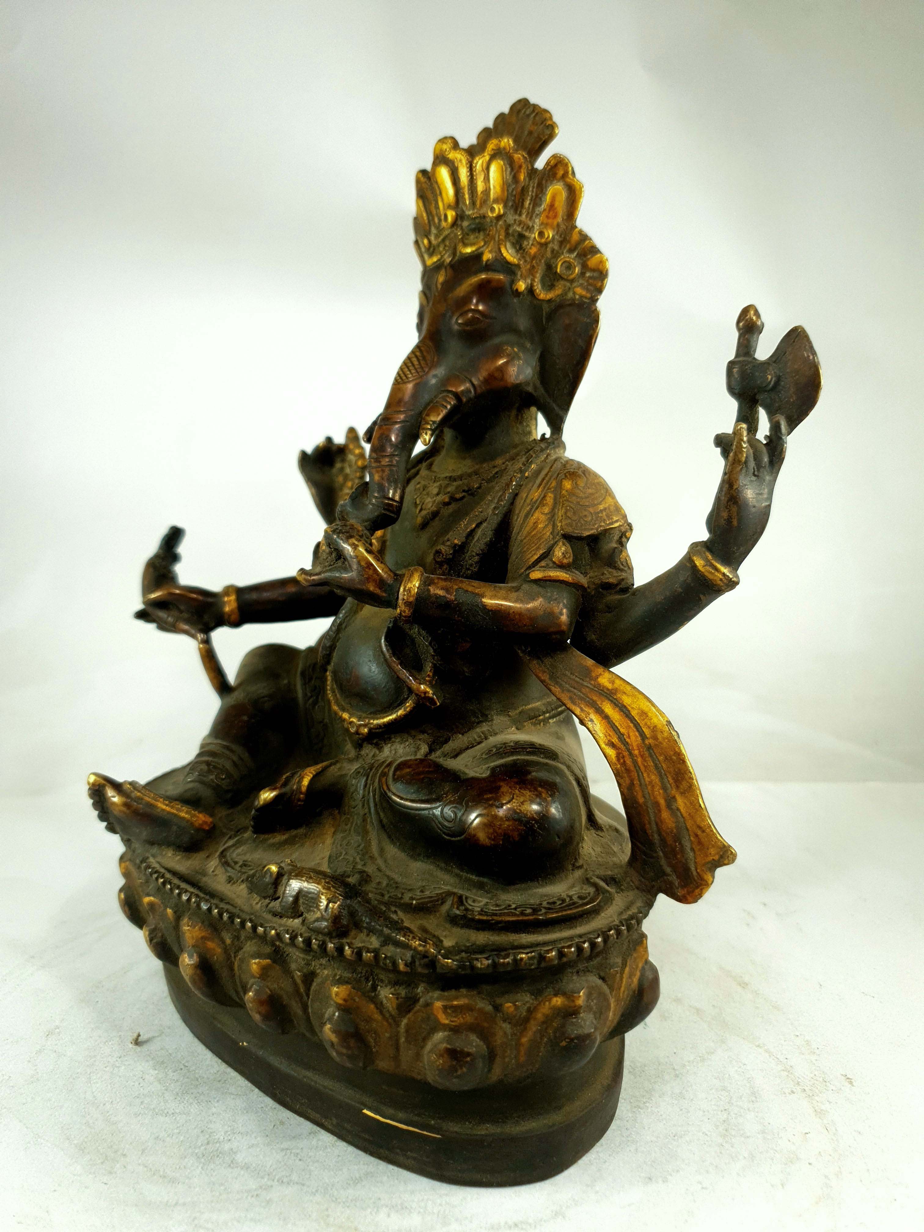 Buddhist Statue Of Ganesh, antique Finishing