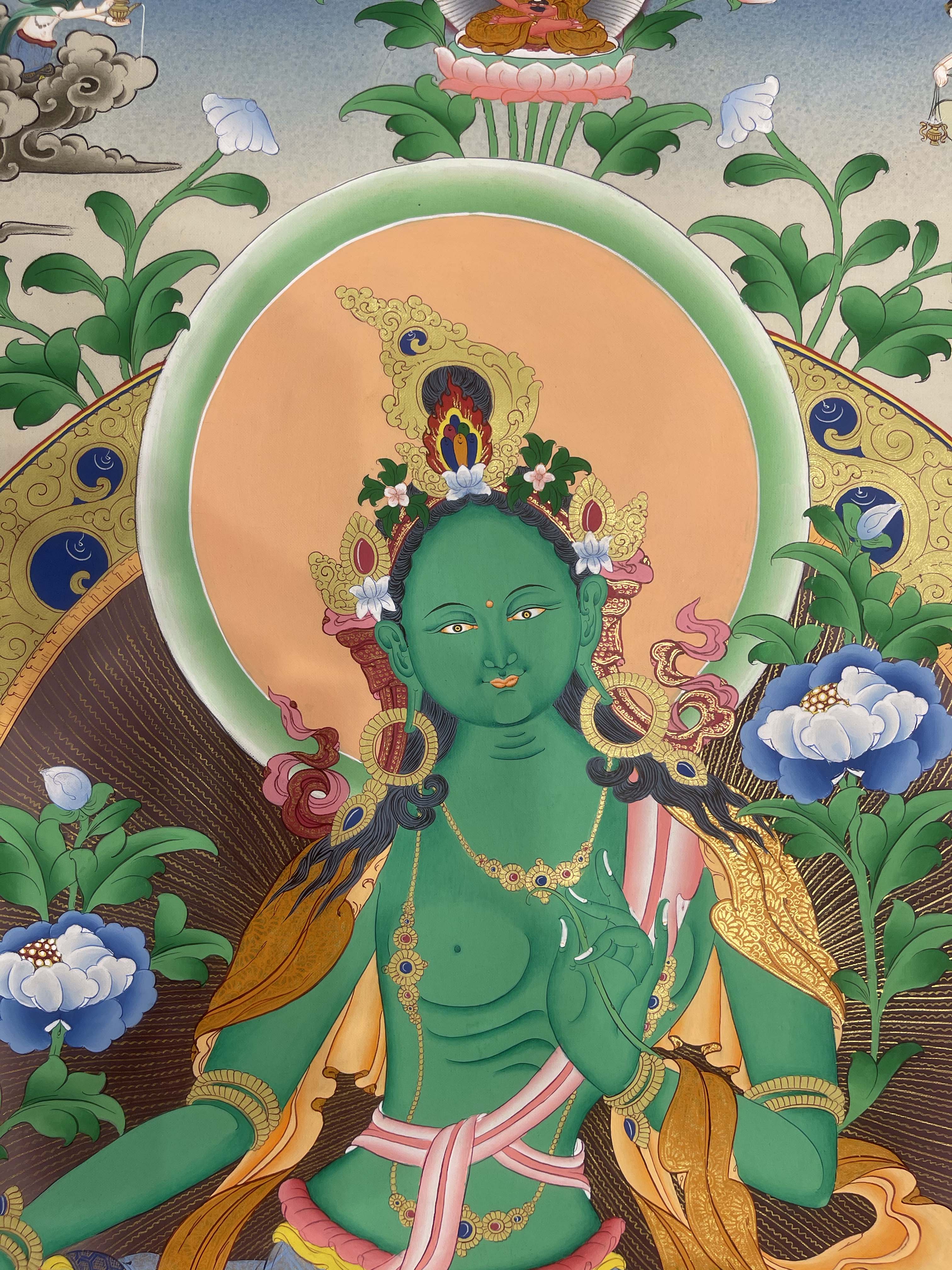 Buddhist Hand Painted Thangka <span Style=