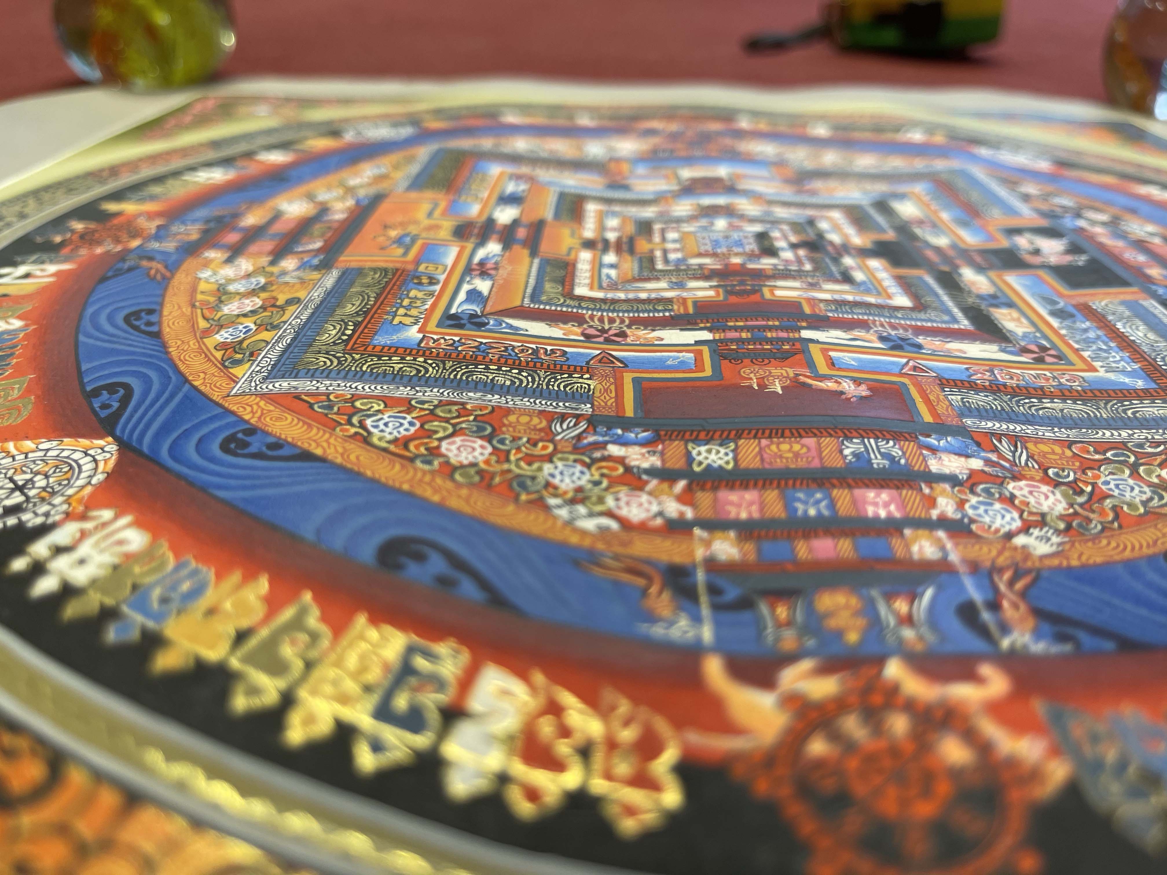 Buddhist Hand Painted Thangka <span Style=