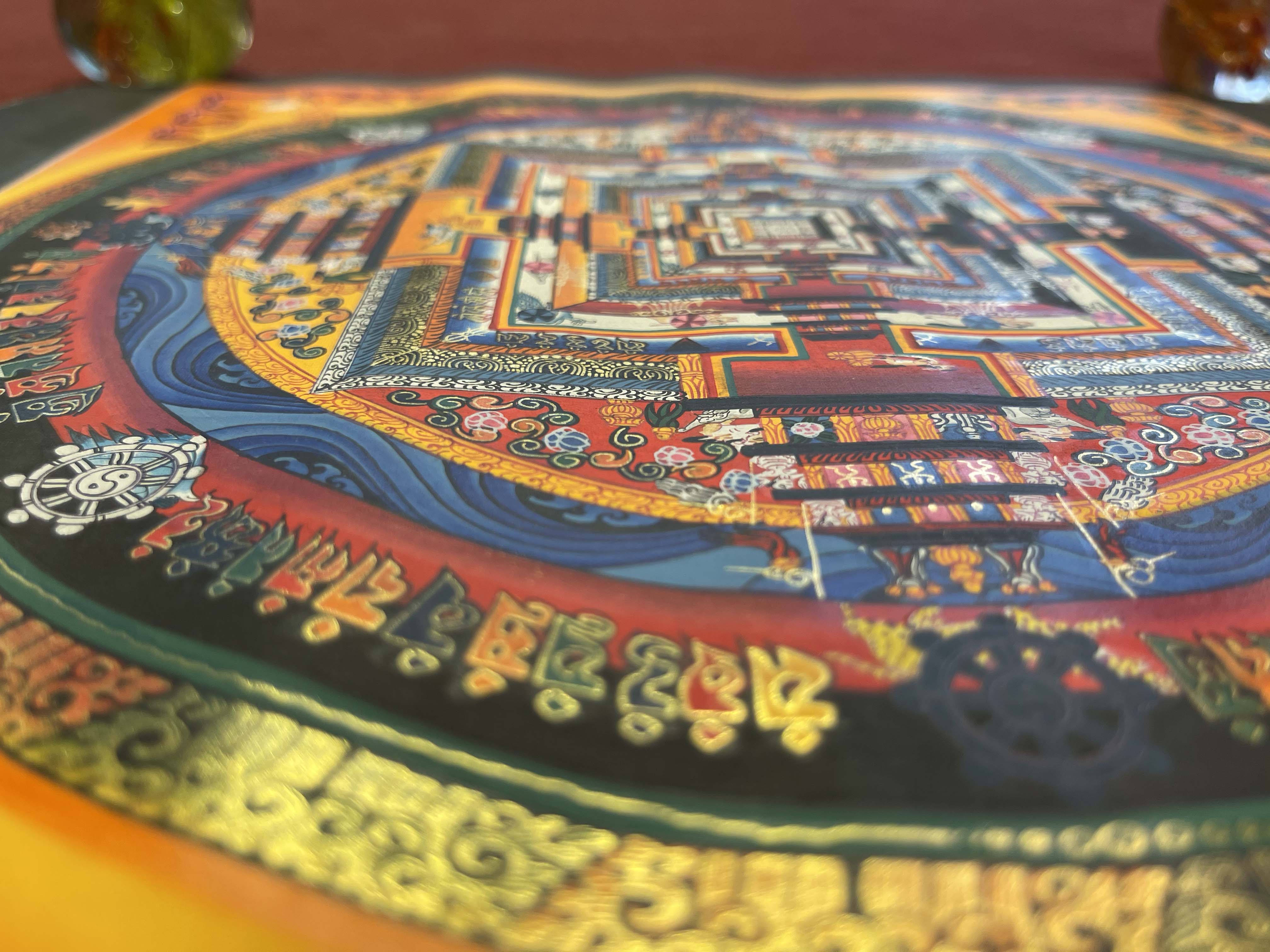 Buddhist Hand Painted Thangka <span Style=