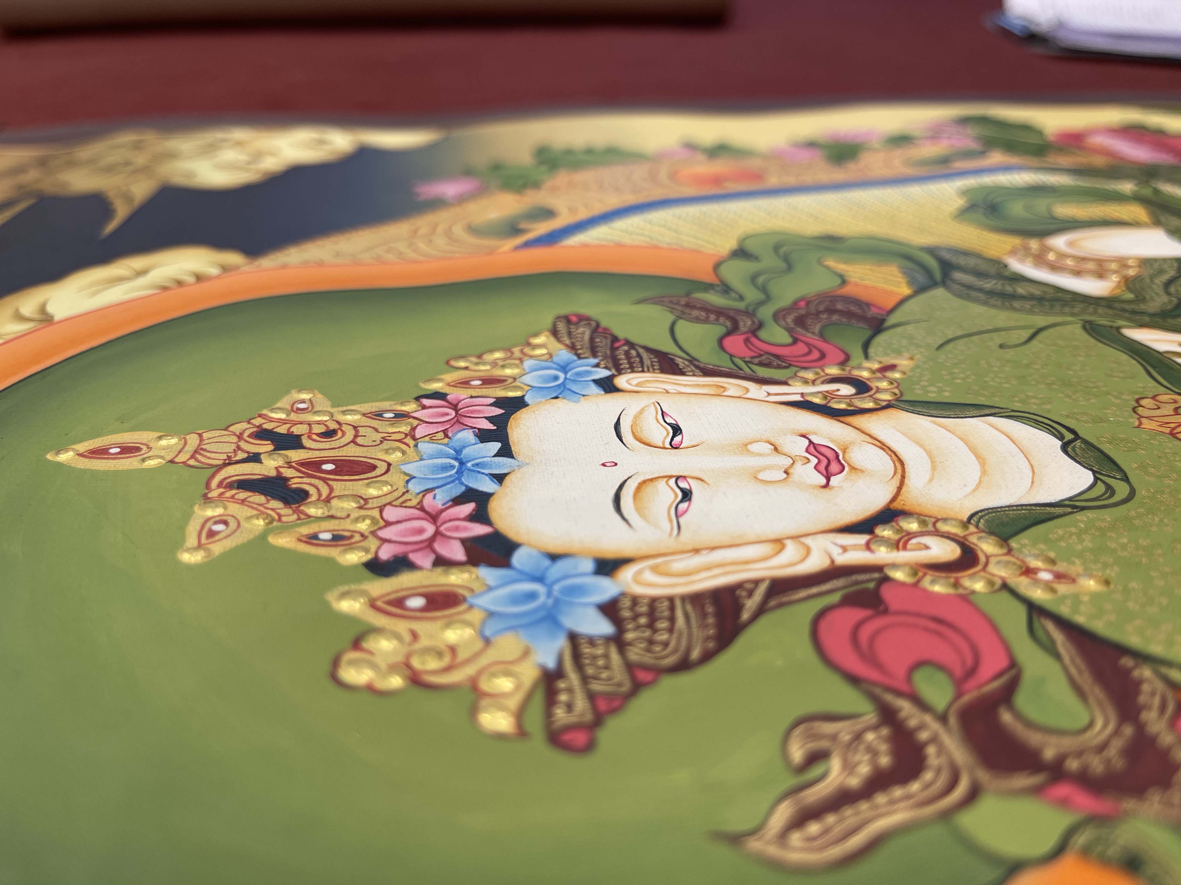 Buddhist Hand Painted Thangka <span Style=