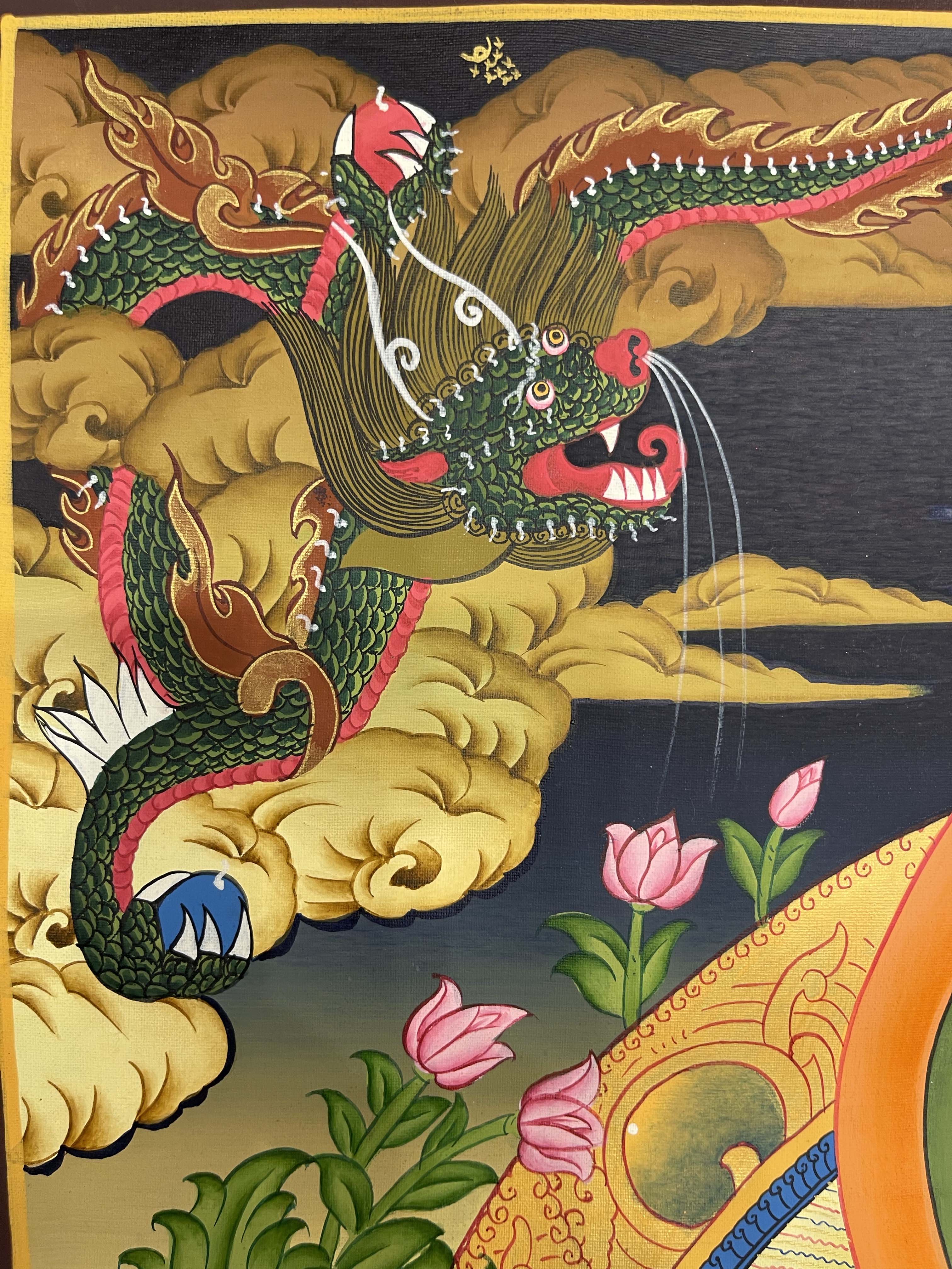 Buddhist Hand Painted Thangka <span Style=