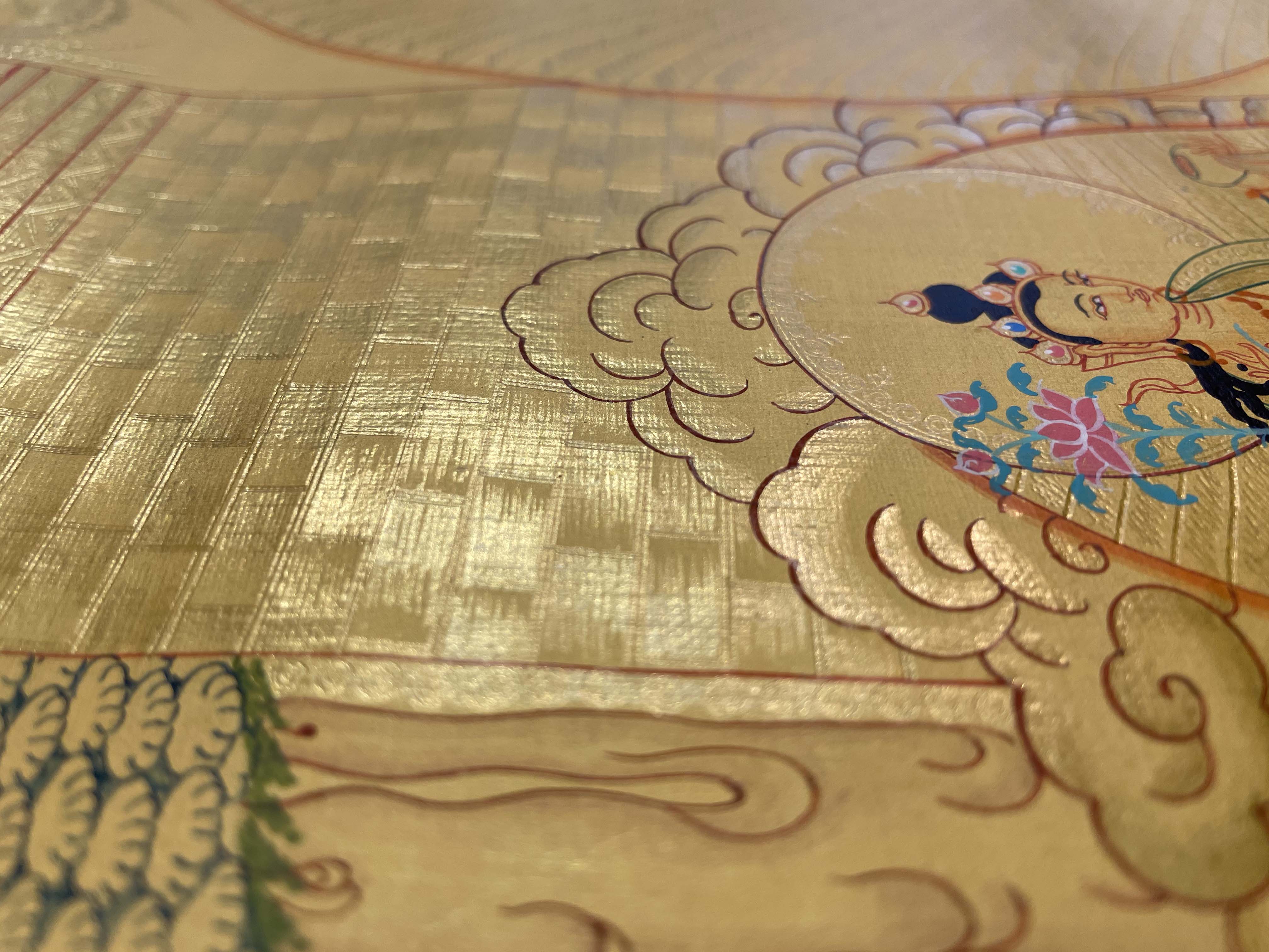 Buddhist Hand Painted Thangka <span Style=