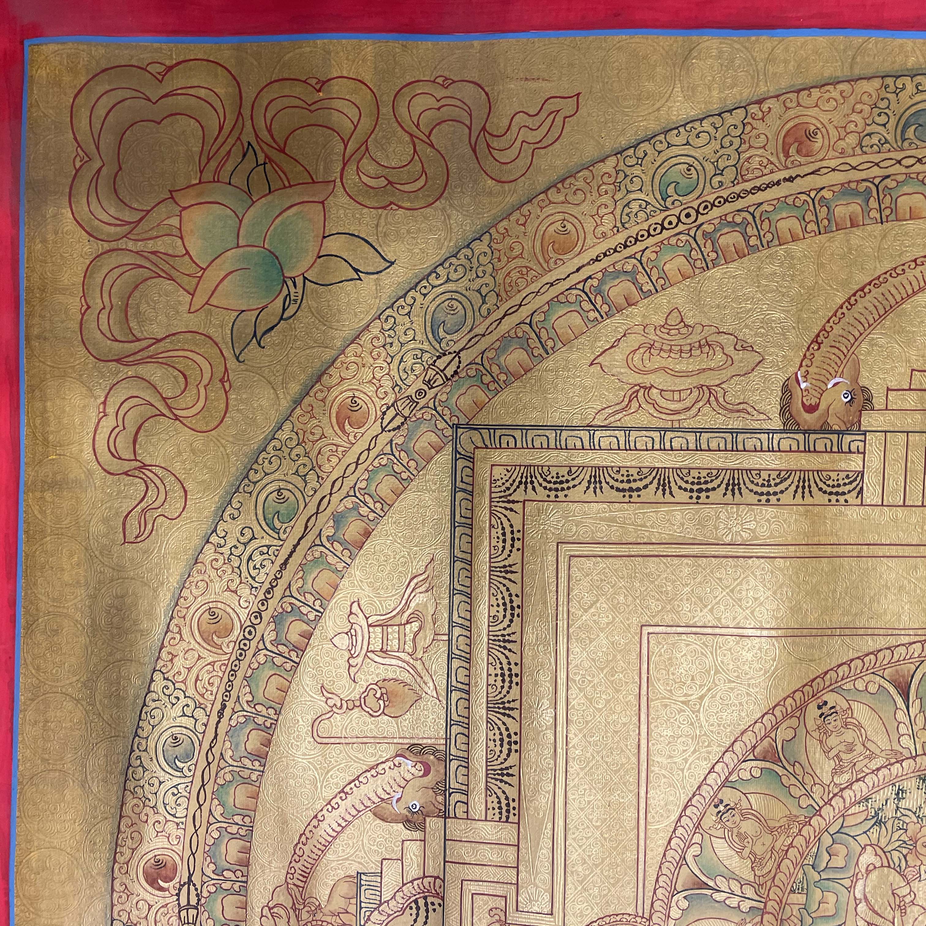 Buddhist Hand Painted Thangka <span Style=
