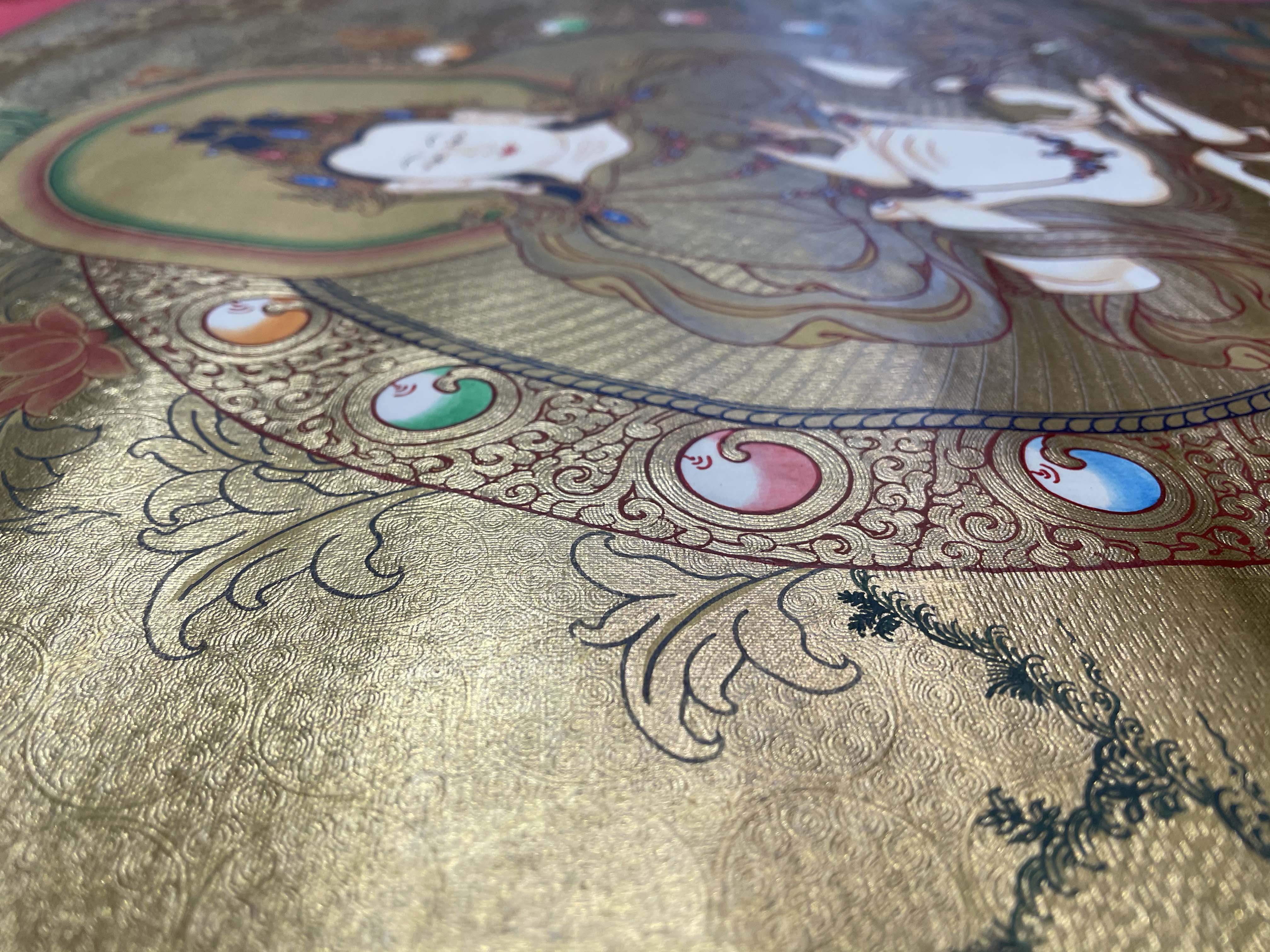 Buddhist Hand Painted Thangka <span Style=