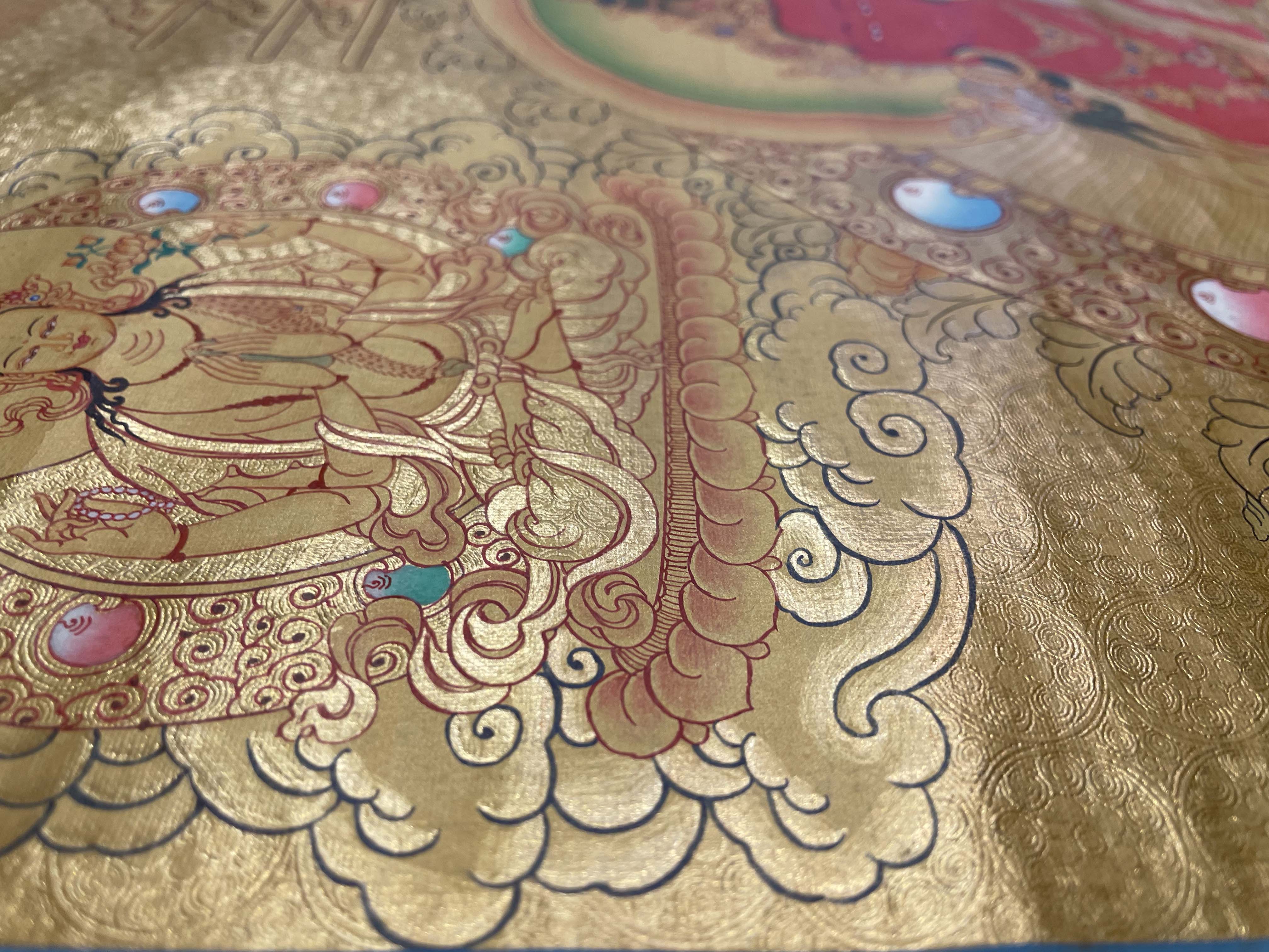 Buddhist Hand Painted Thangka <span Style=