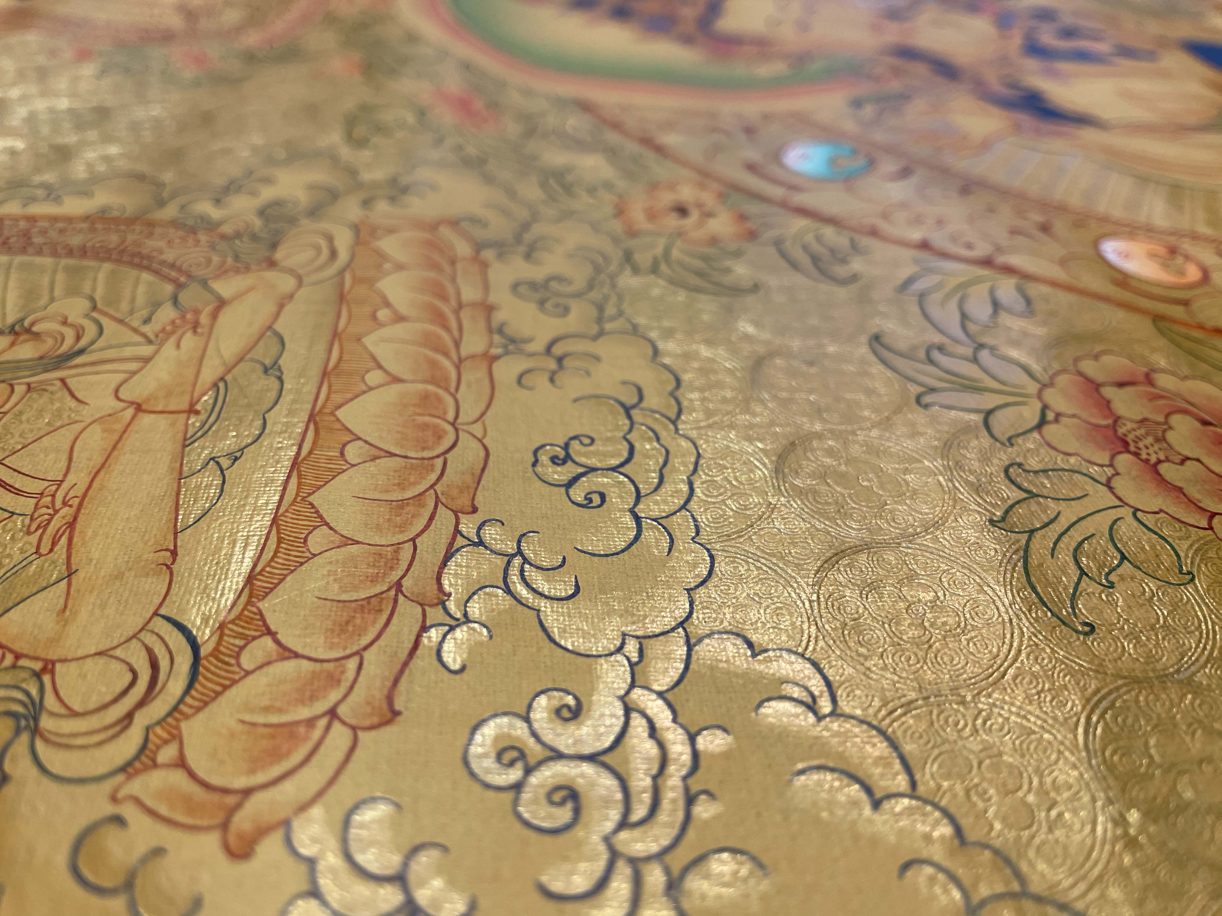 Buddhist Hand Painted Thangka <span Style=