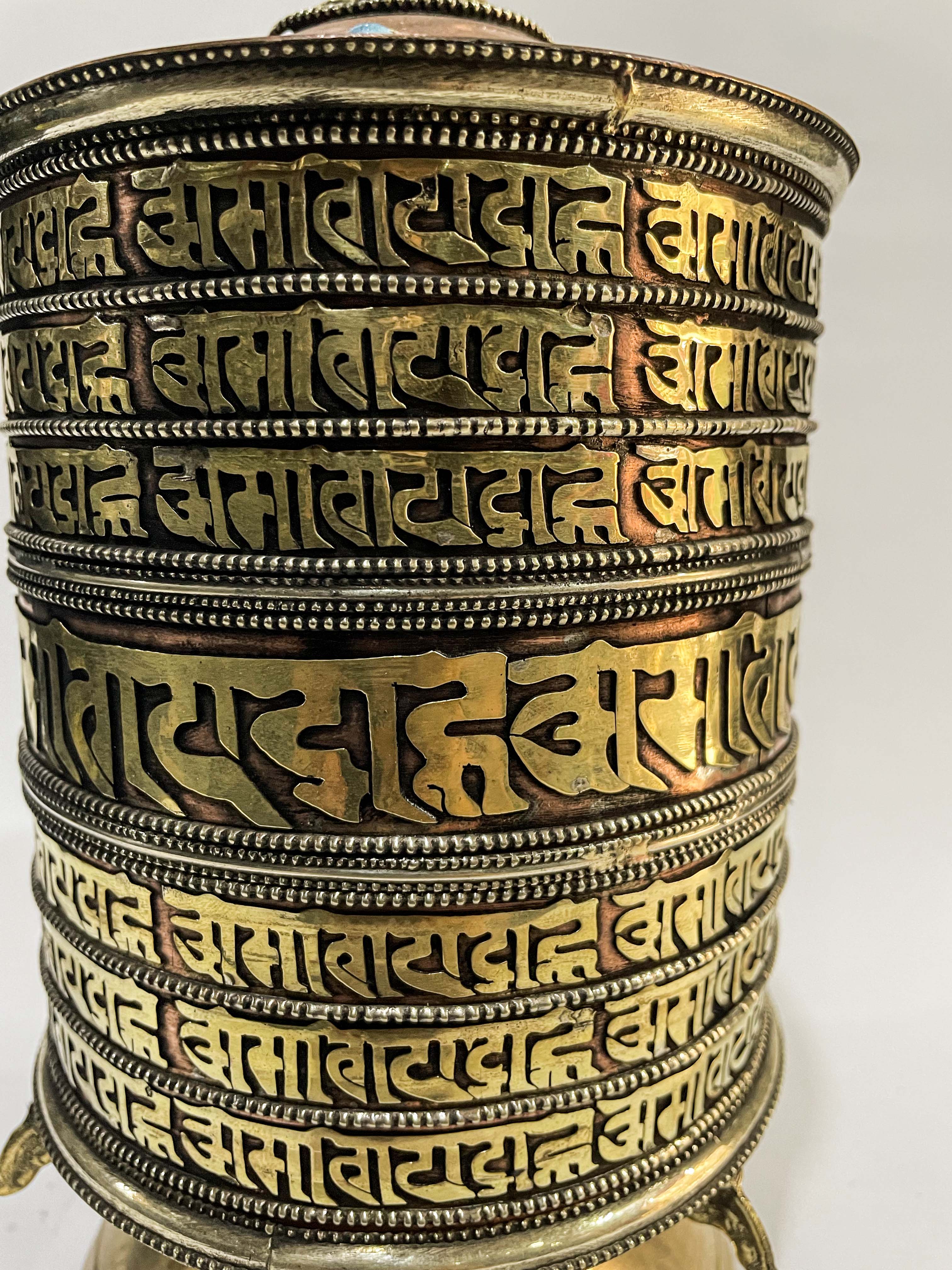 Table Prayer Wheel Big Size Mantra Inside, <span Style=