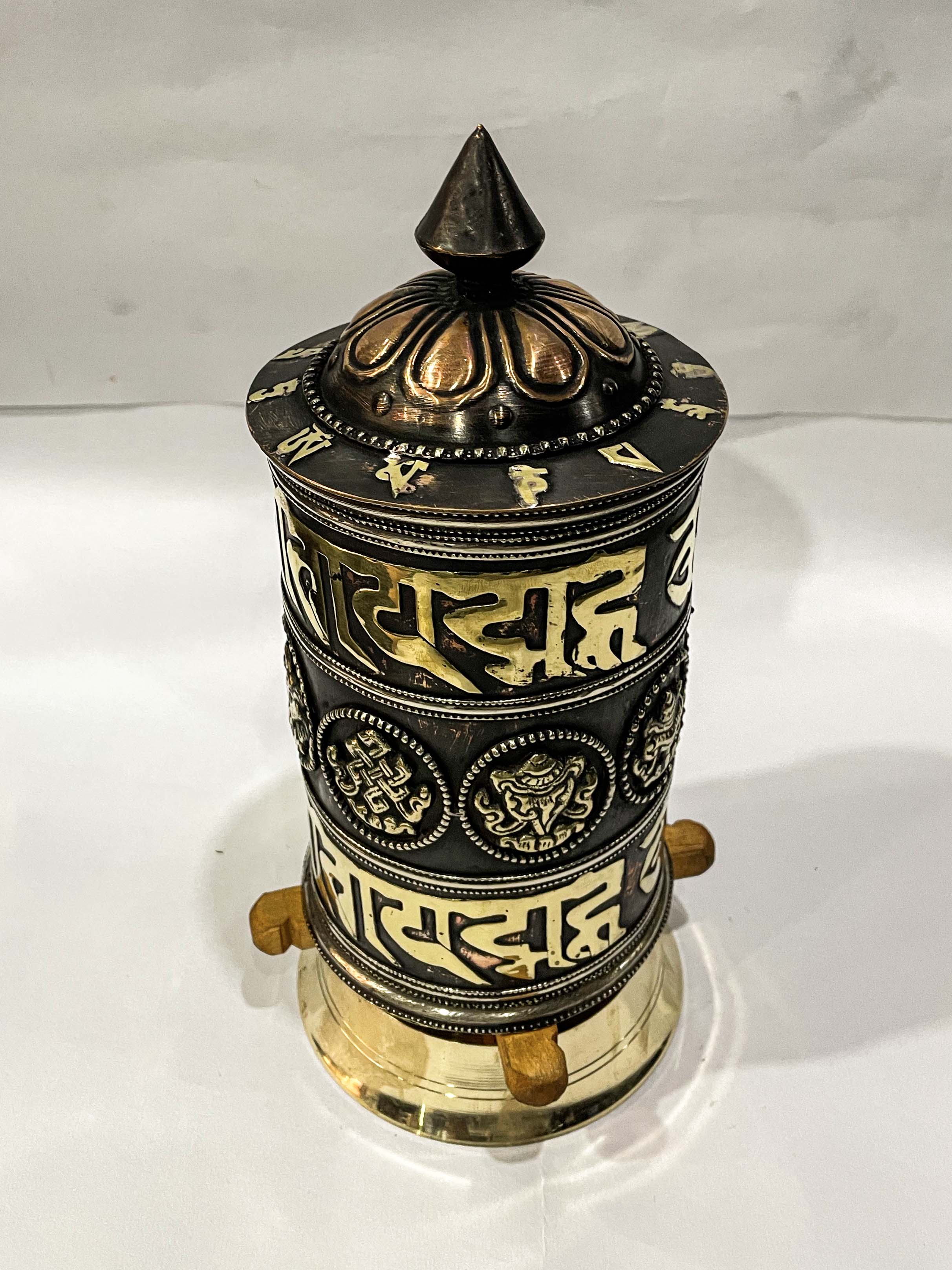 Table Prayer Wheel With Mantra Inside,