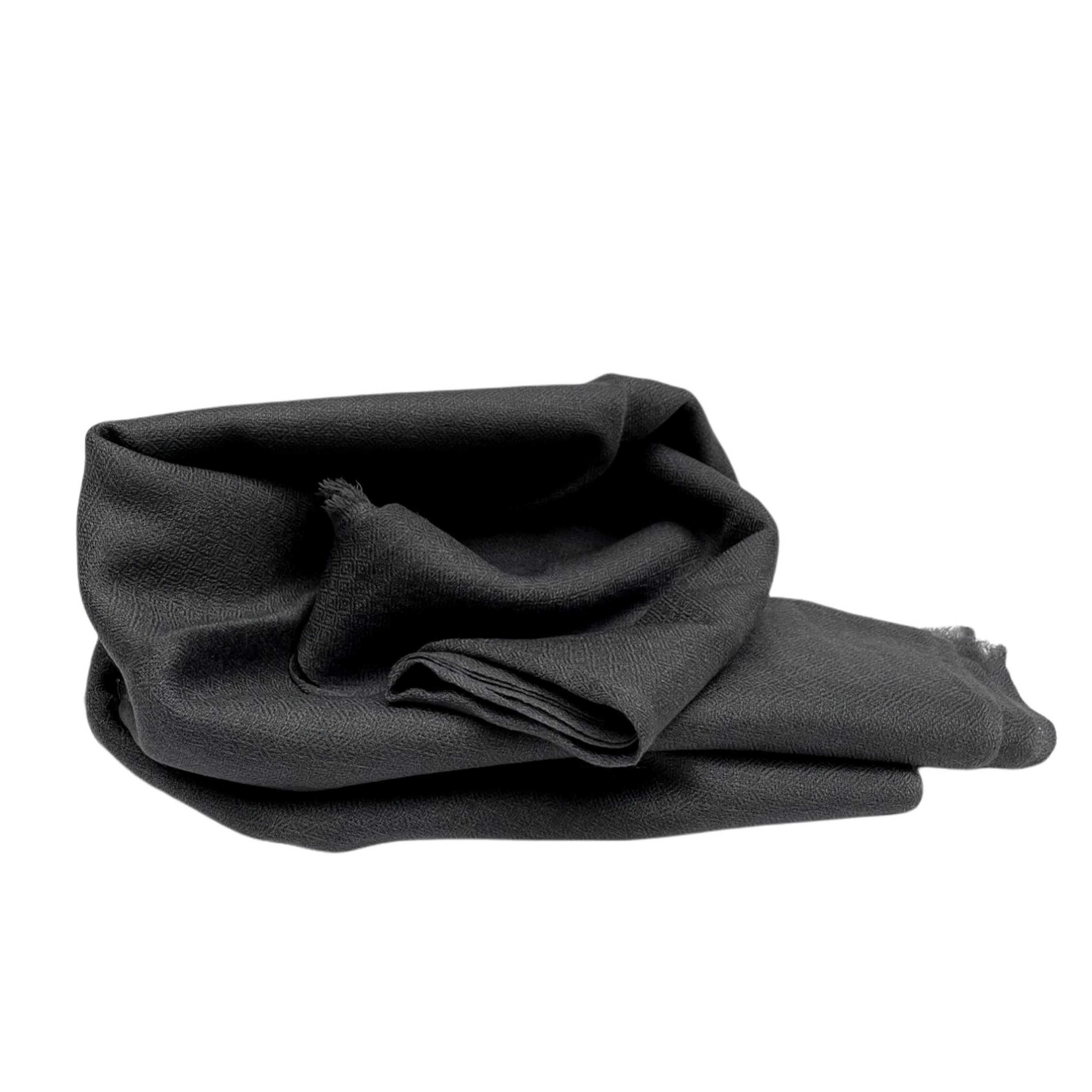 Ring Shawl,a Thin, Soft, And Light Shawl For All-weather Use, Two-ply Wool, Real Pashmina Wool, Dark Grey