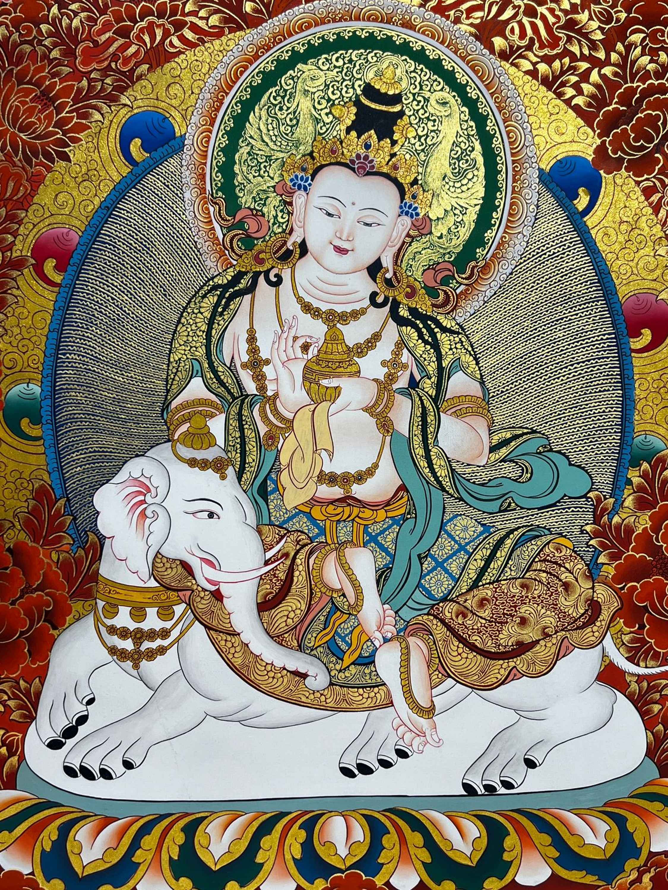 Buddhist Handmade Thangka <span Style=