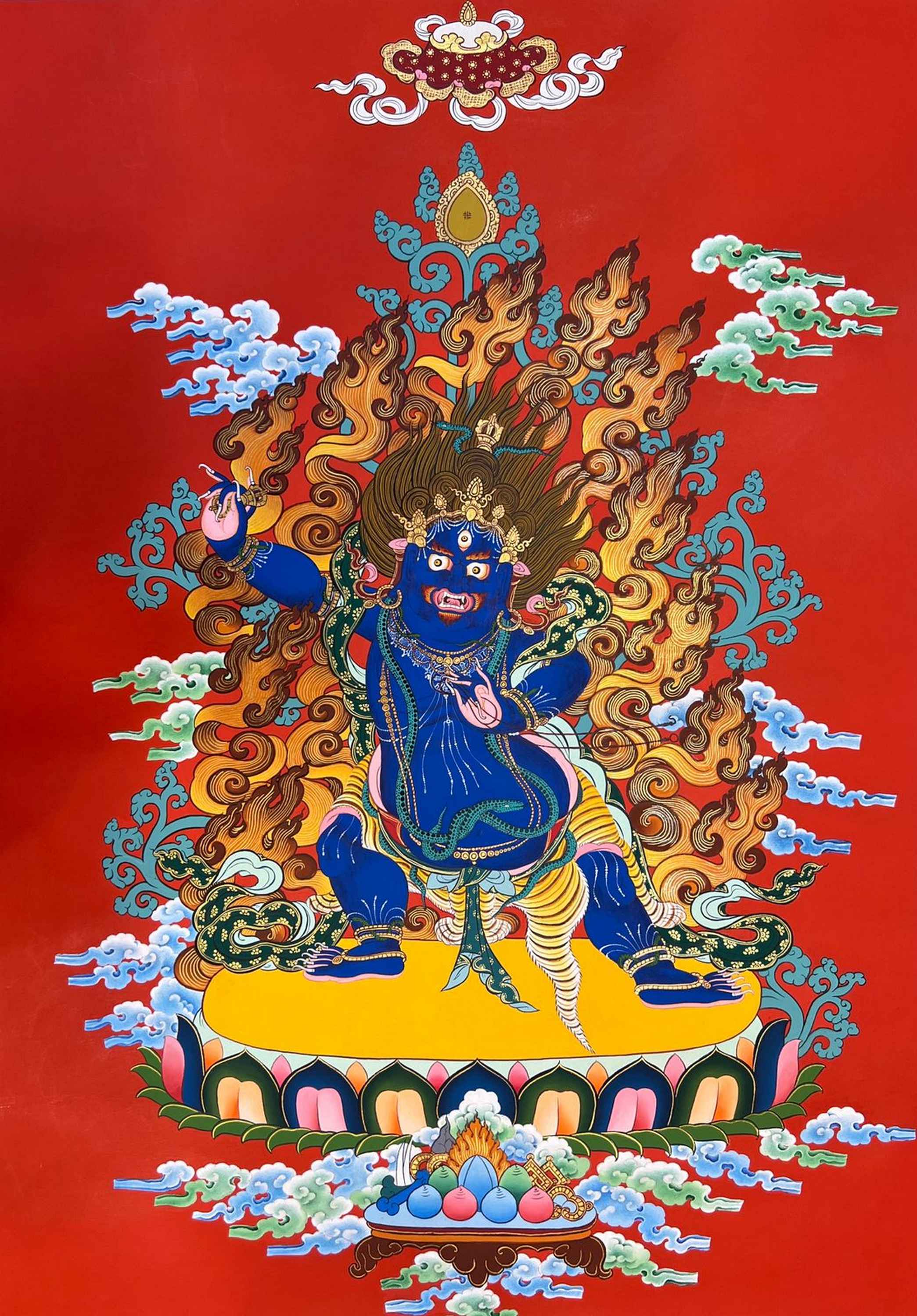 Buddhist Handmade Thangka <span Style=